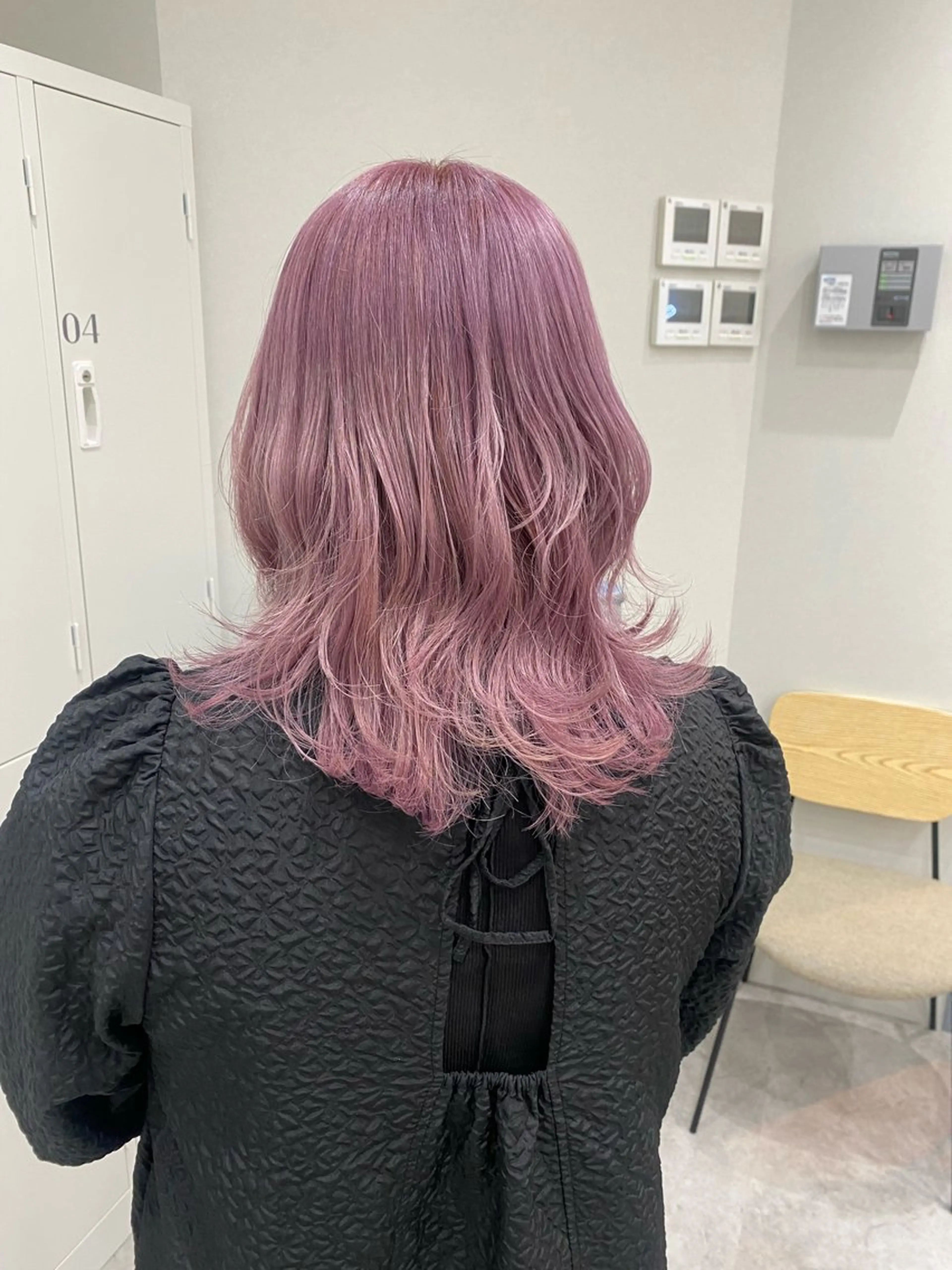 ミディアム カラー ヘアアレンジ ブリーチ ヘアカラー ボブ /ニュアンス/ satomi🧸💖のヘアスタイル