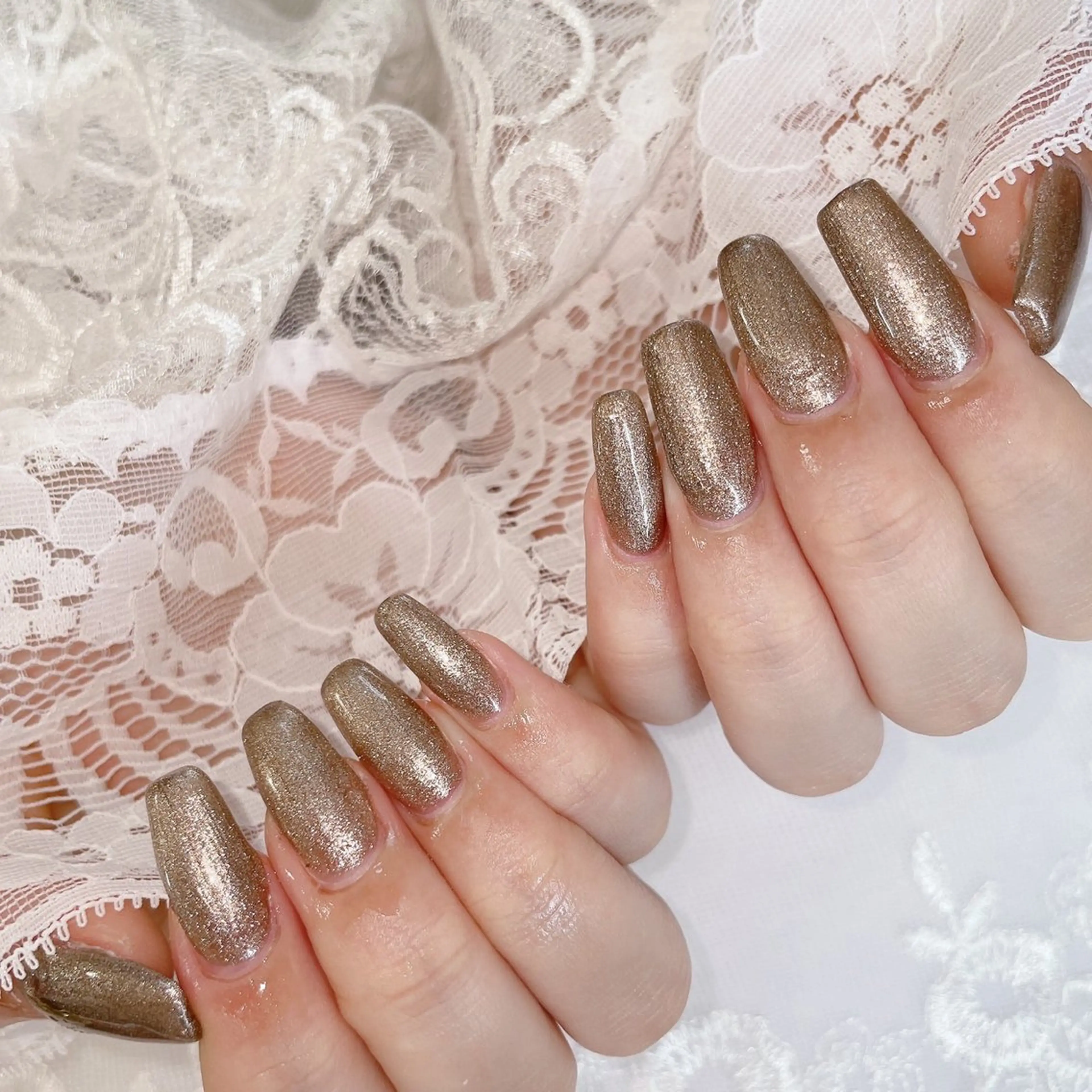 ロング ハンドネイル ハンドケア 💜MIYA nail川崎店のネイルデザイン