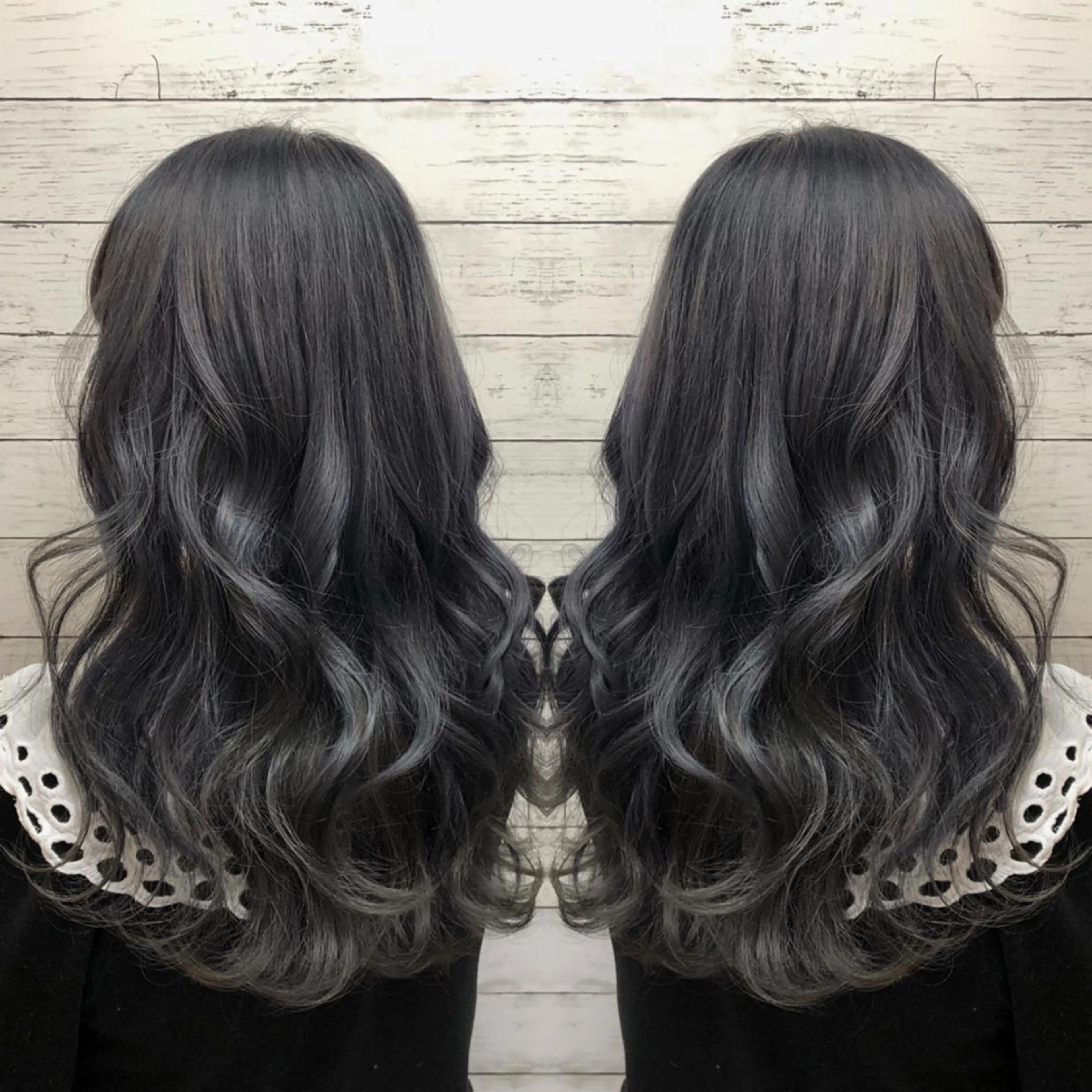 ロング カラー ブリーチ ヘアカラー ヘアセット 韓国ヘア🤍髪質改善 🇰🇷AKANEのヘアスタイル