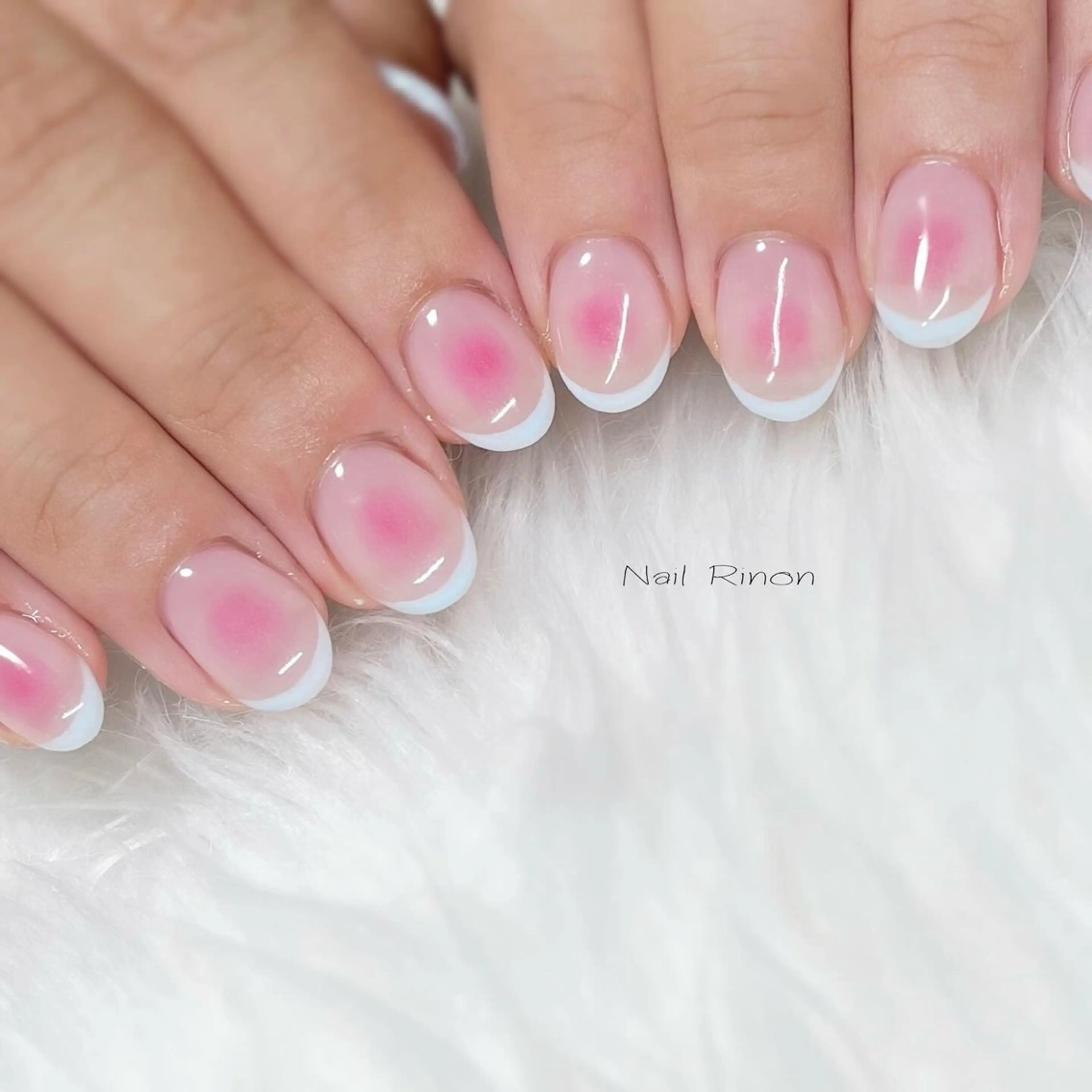 ネイル チークネイル フレンチネイル ハンドネイル Nail Rinonのネイルデザイン