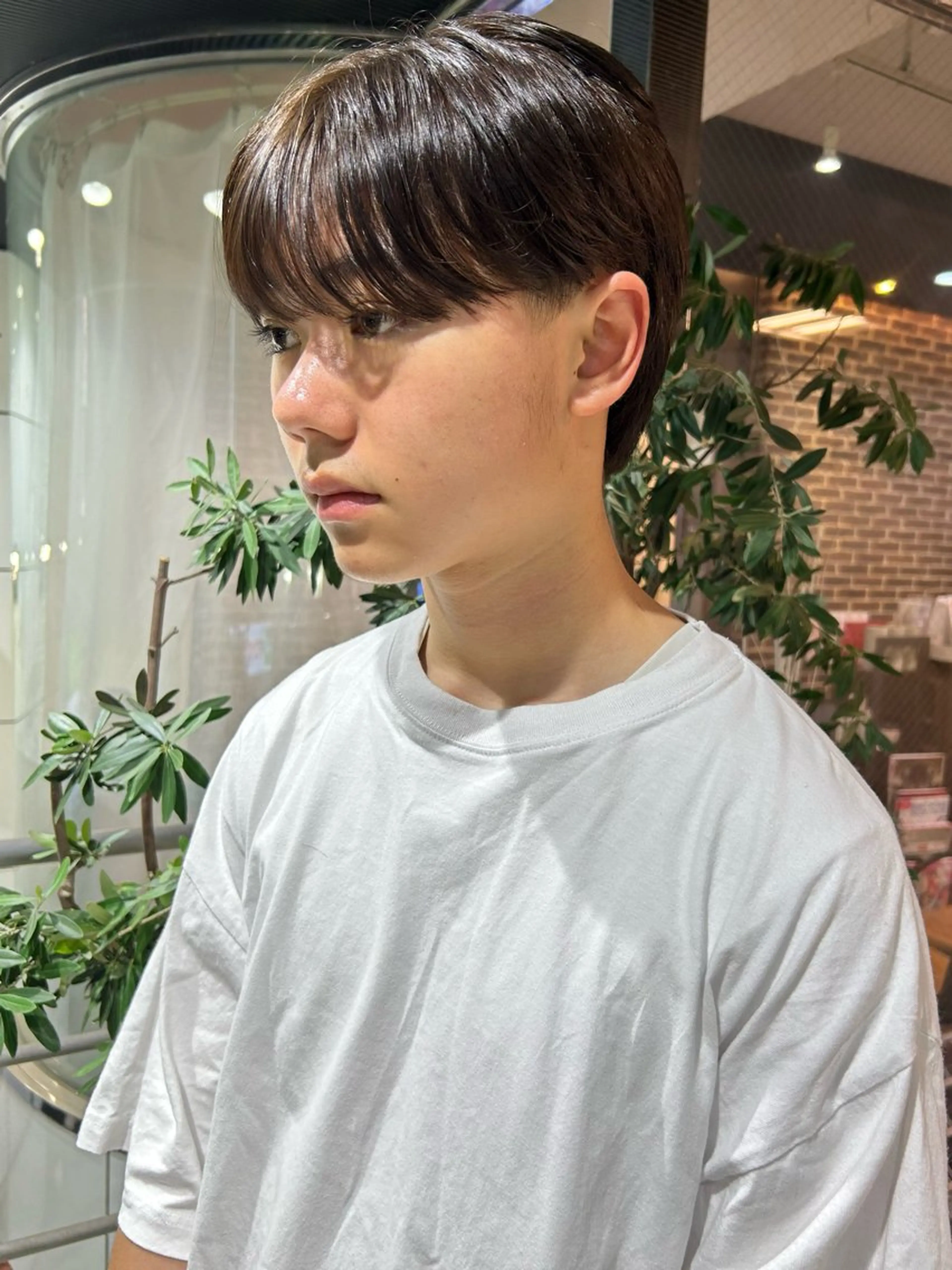 メンズ マッシュ シースルーマッシュ カット メンズ/艶髪/カラー サクラ🌸のヘアスタイル