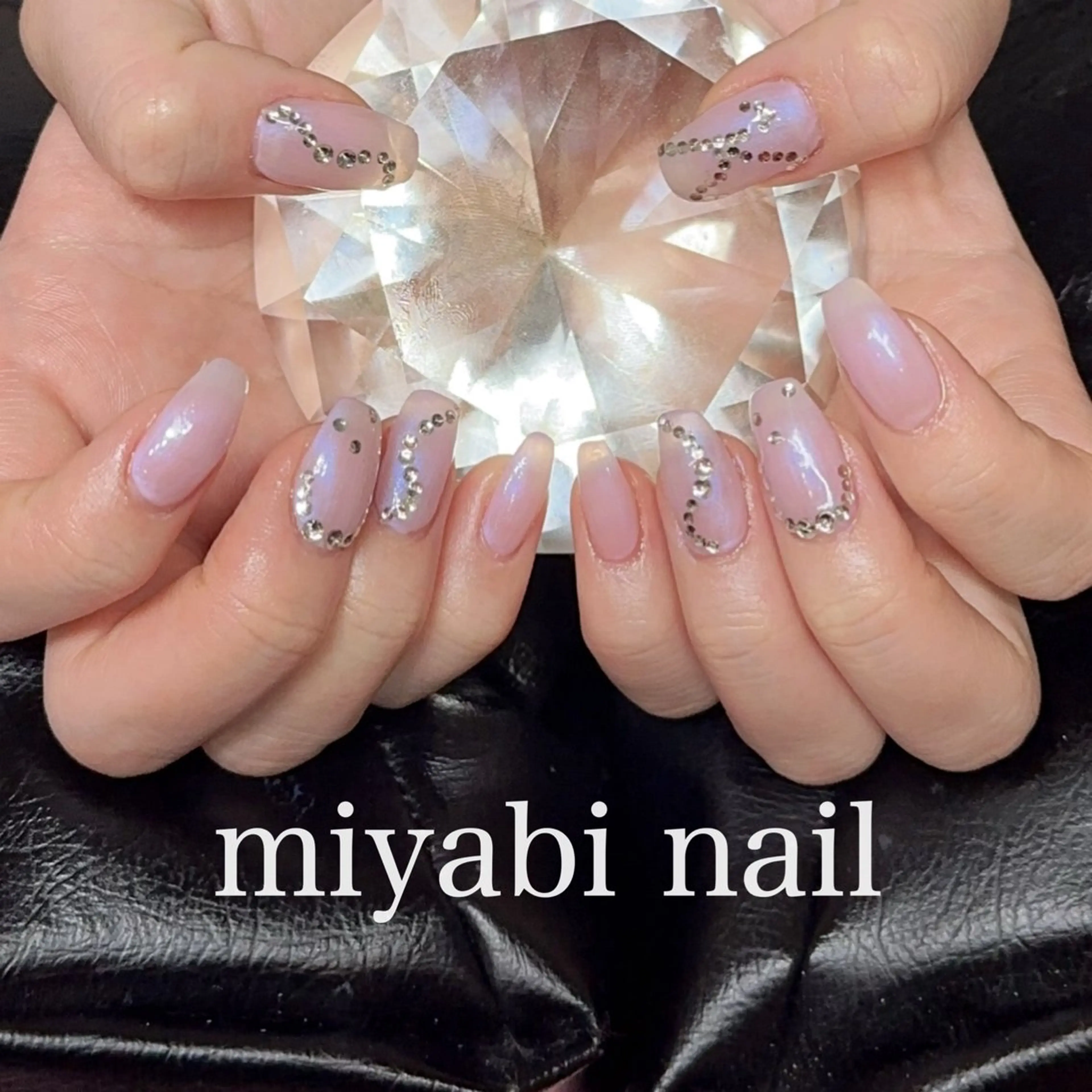 ネイル アートネイル ジェルネイル キラキラネイル ミラーネイル 持ち込み ハンドネイル miyabi nail 桂川駅近くのネイルデザイン