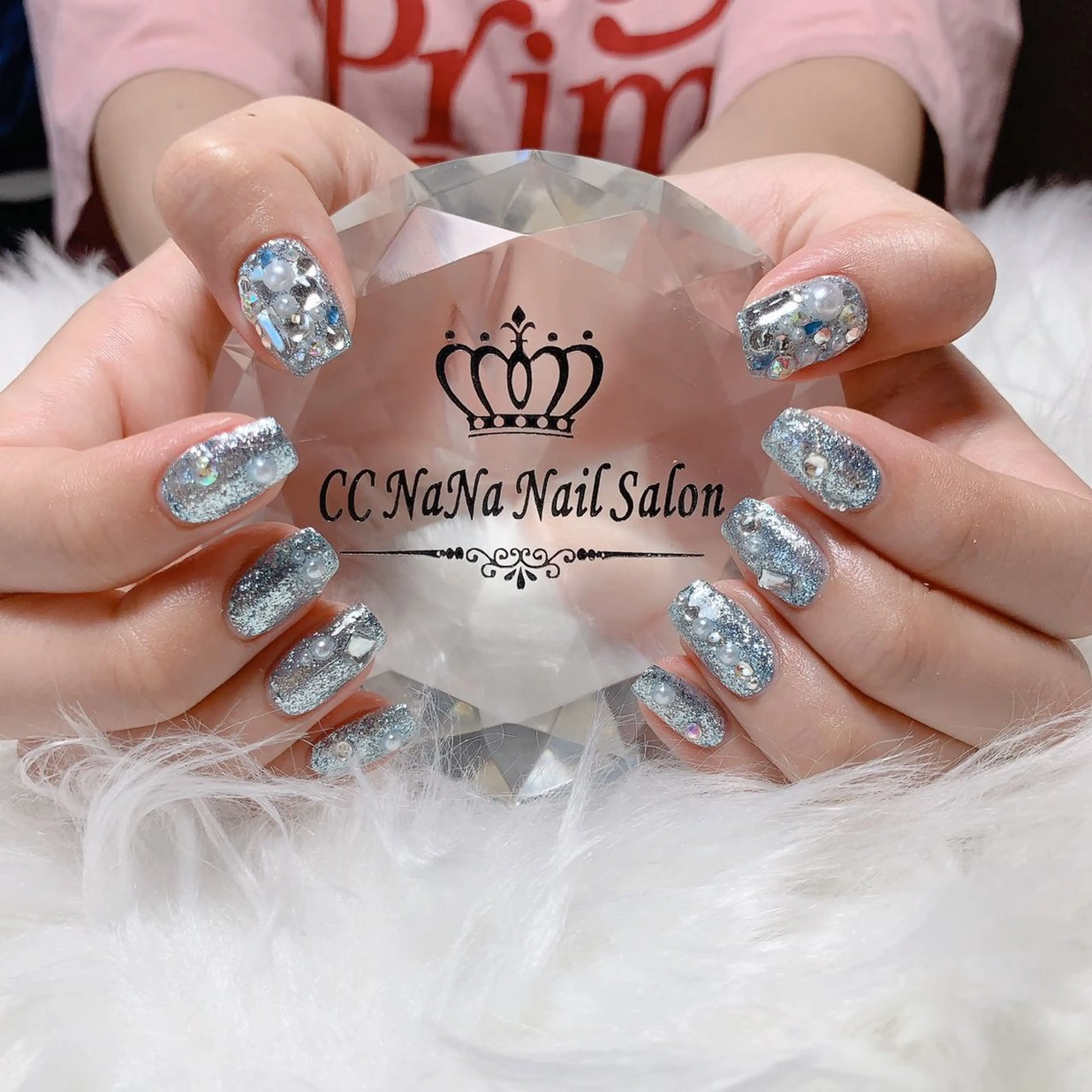 ネイル ハンドネイル 💎CC・NaNa 韓国風ネイル🌙Cのネイルデザイン