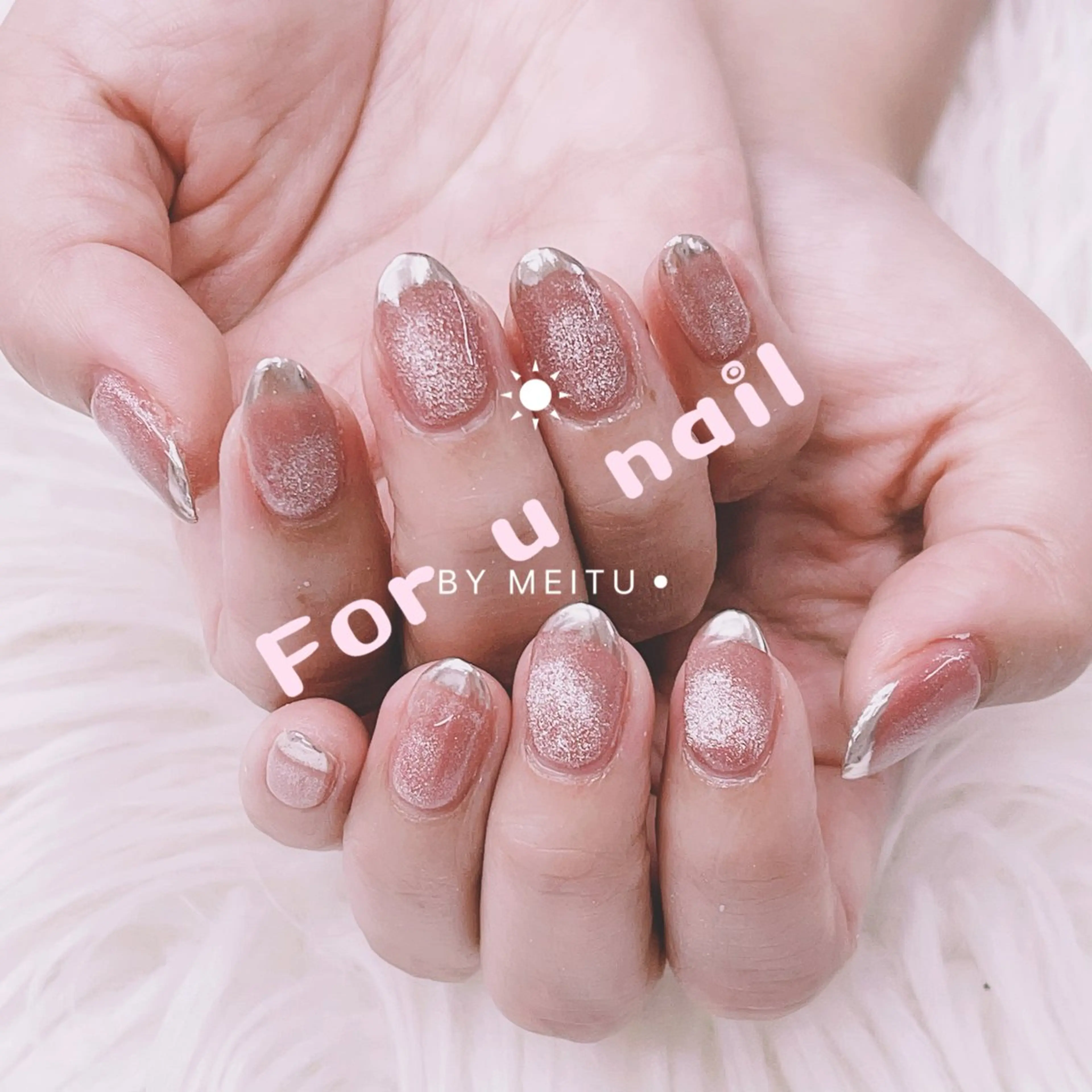 メンズ ネイル アートネイル フレンチネイル ジェルネイル キラキラネイル パラジェル Bloom スカルプ専門店のネイルデザイン