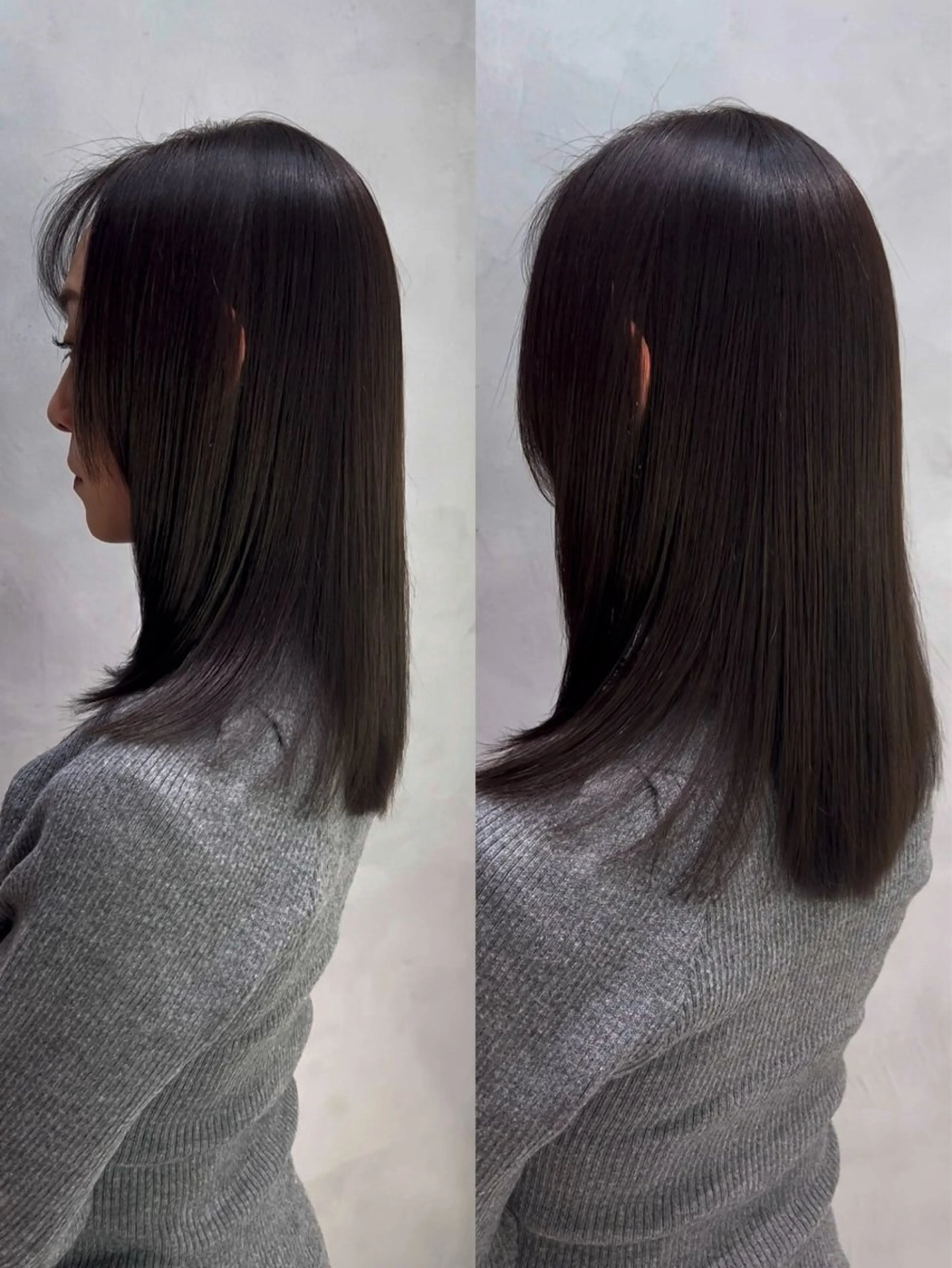 ミディアム カット ヘアカラー トリートメント 渋谷 OXY所属・艶髪ケア特化♦️ ありさのヘアスタイル