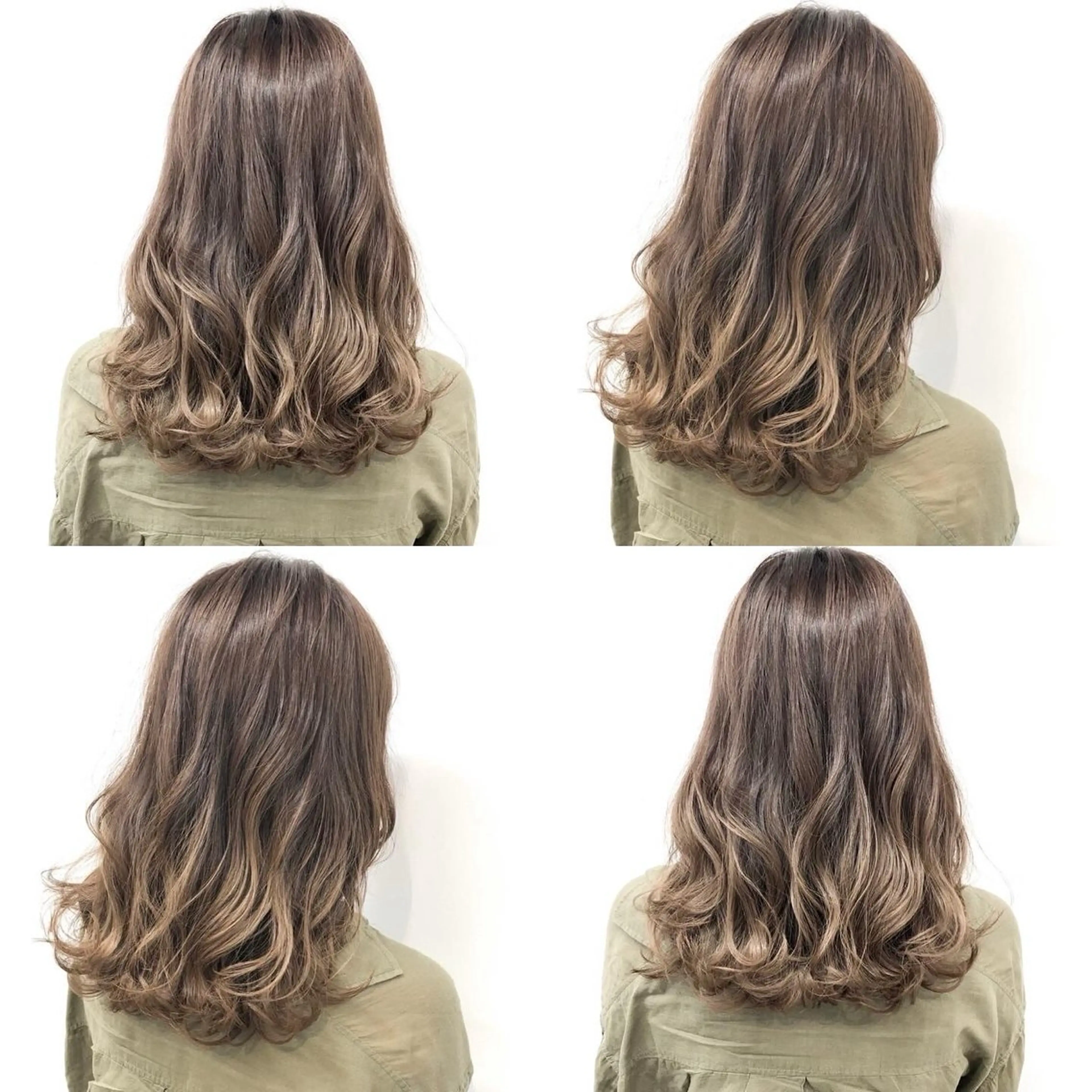 セミロング カラー ブリーチ ケアブリーチ ハイライトカラー ハイライト ヘアカラー 艶カラー YOSHIMURAのヘアスタイル