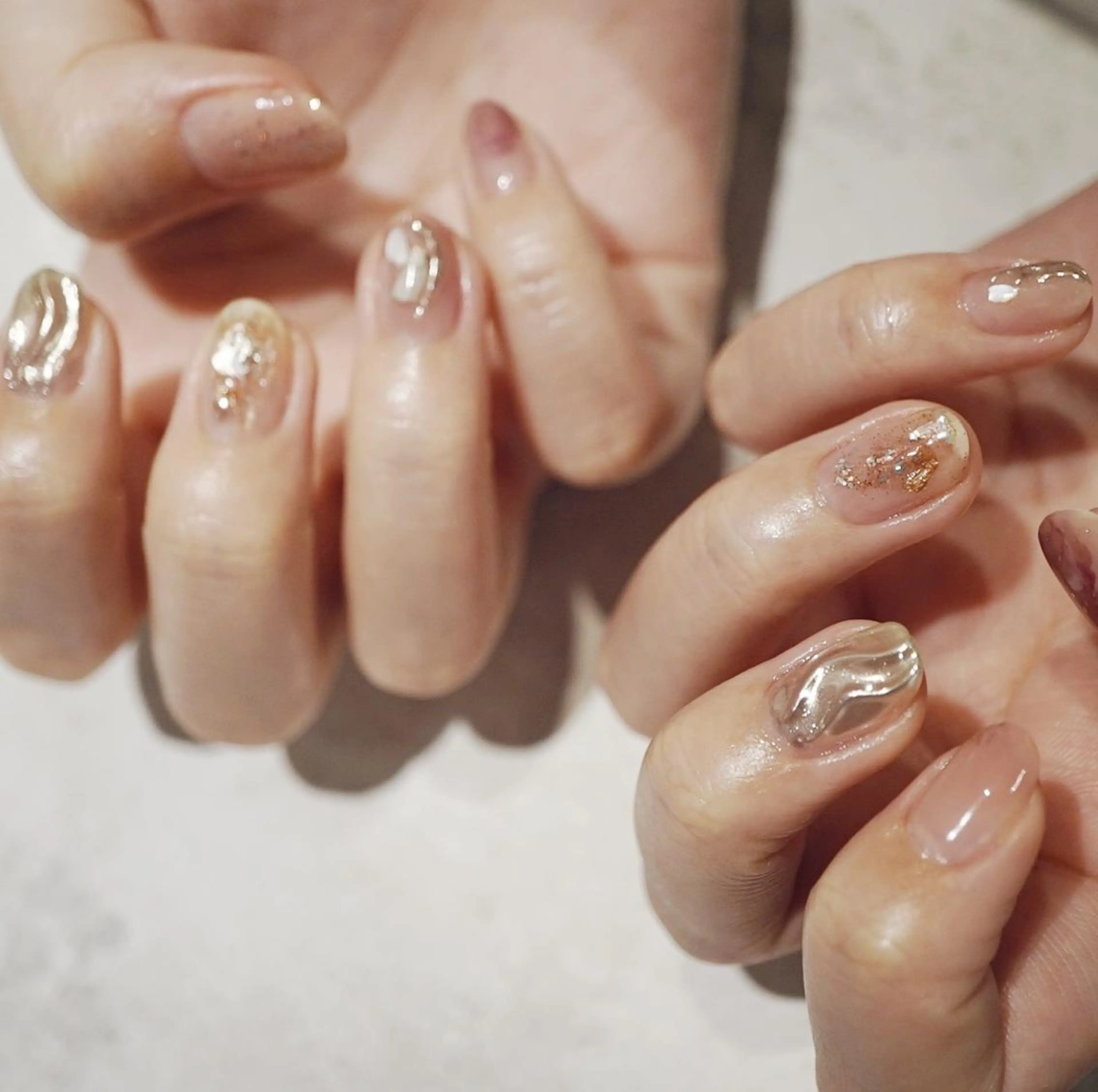 オフなし💅パラジェル使用ネイリストにお任せニュアンス💜7600→6600の写真