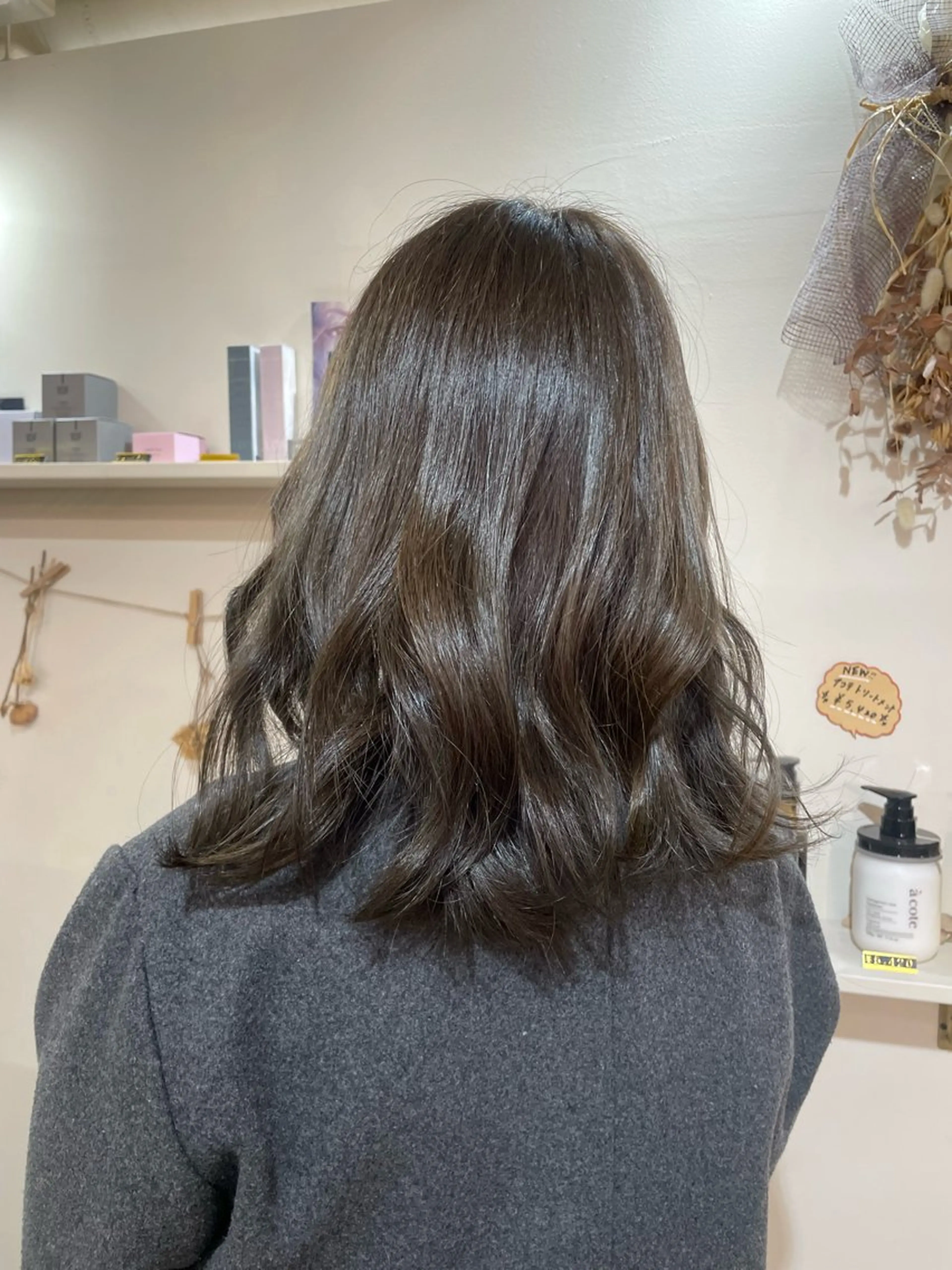 ミディアム カラー 透明感カラー 透明感カラー☆スパ☆ 石上遥楓のヘアスタイル