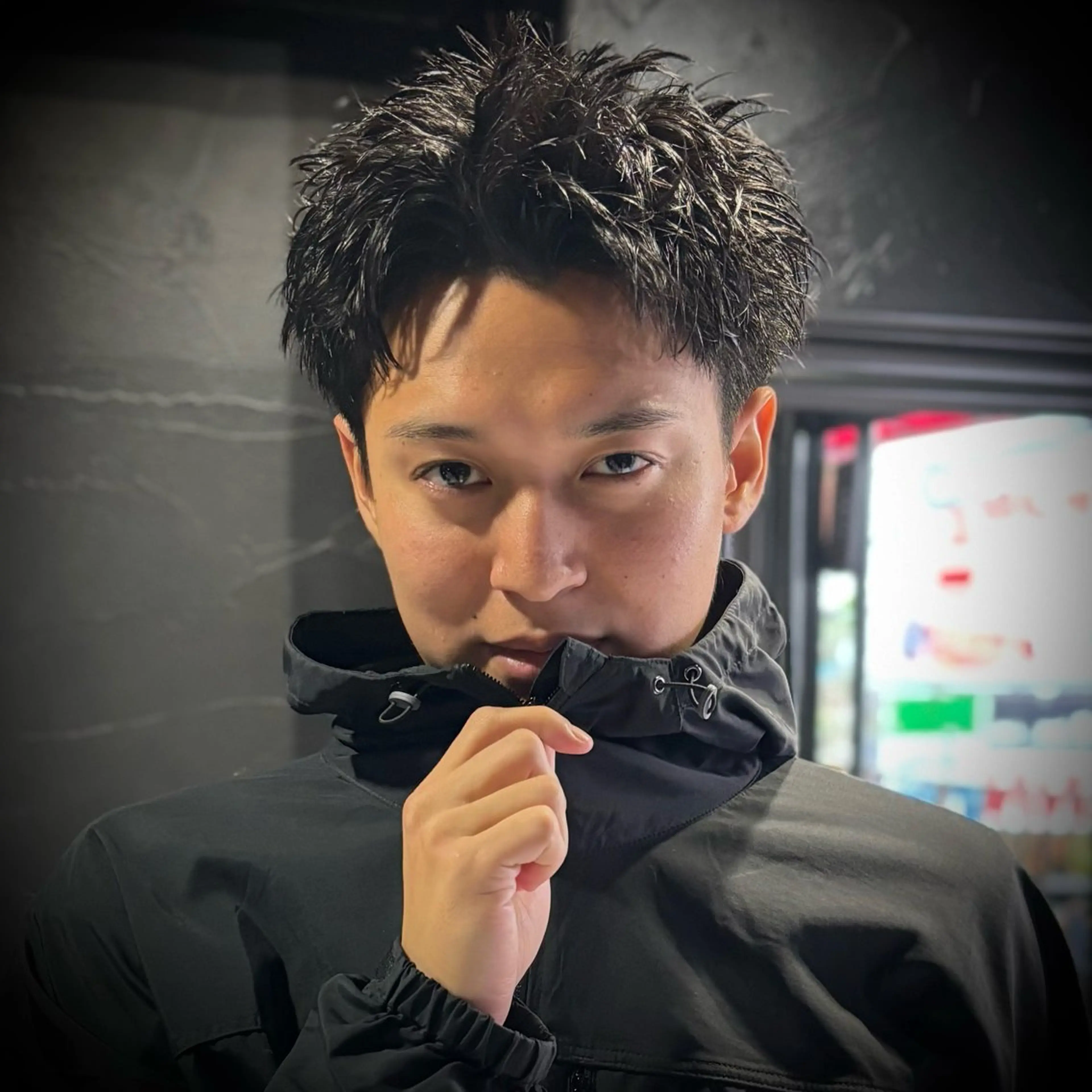 ショート メンズ カット ヘッドスパ ヘアセット スパイキーショート アメ村【戸兵吏駒】のヘアスタイル