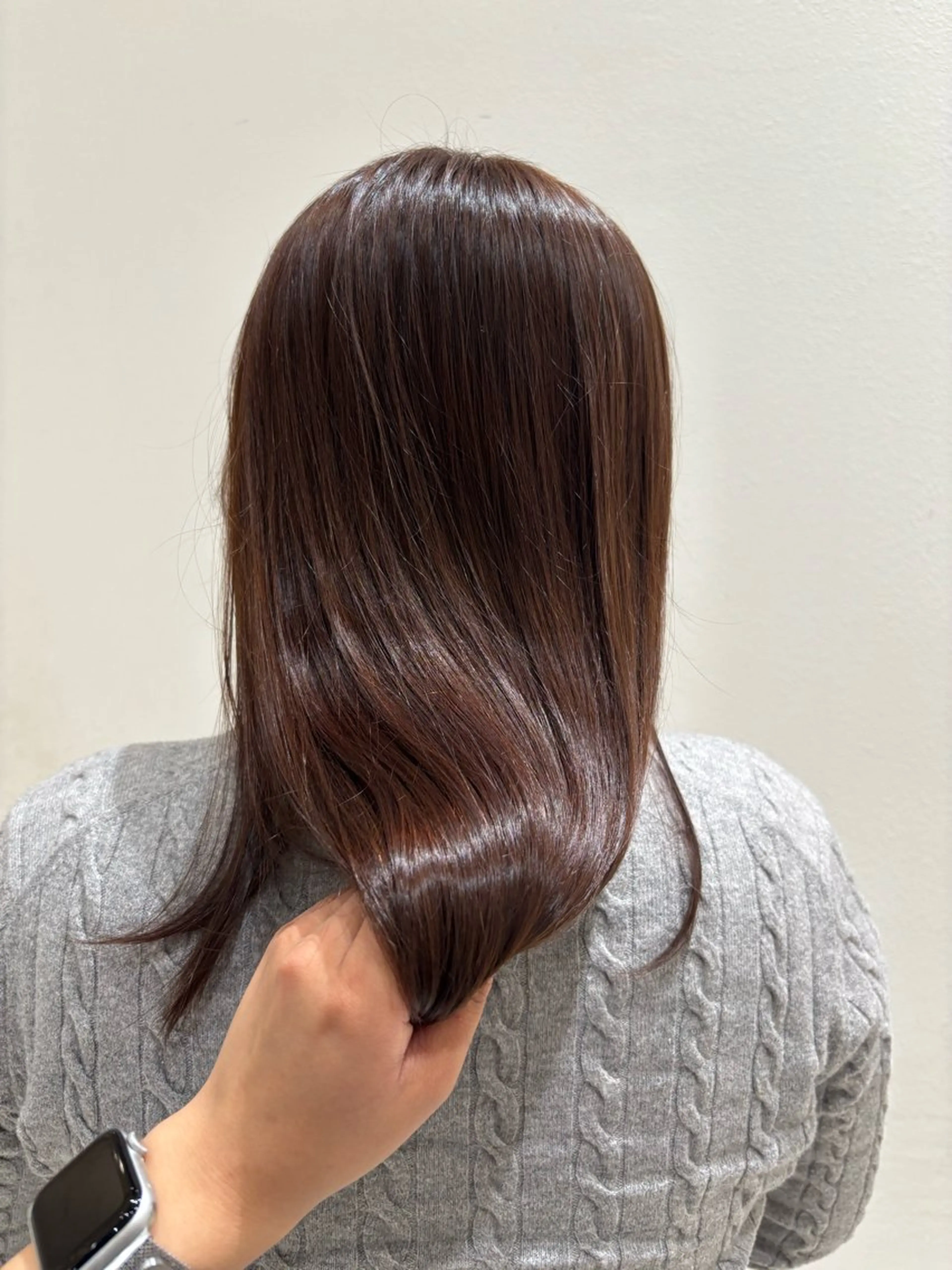 セミロング カラー ブラウンカラー マロンブラウン カット ヘアカラー 透明感カラー/ レイヤーkotonoのヘアスタイル