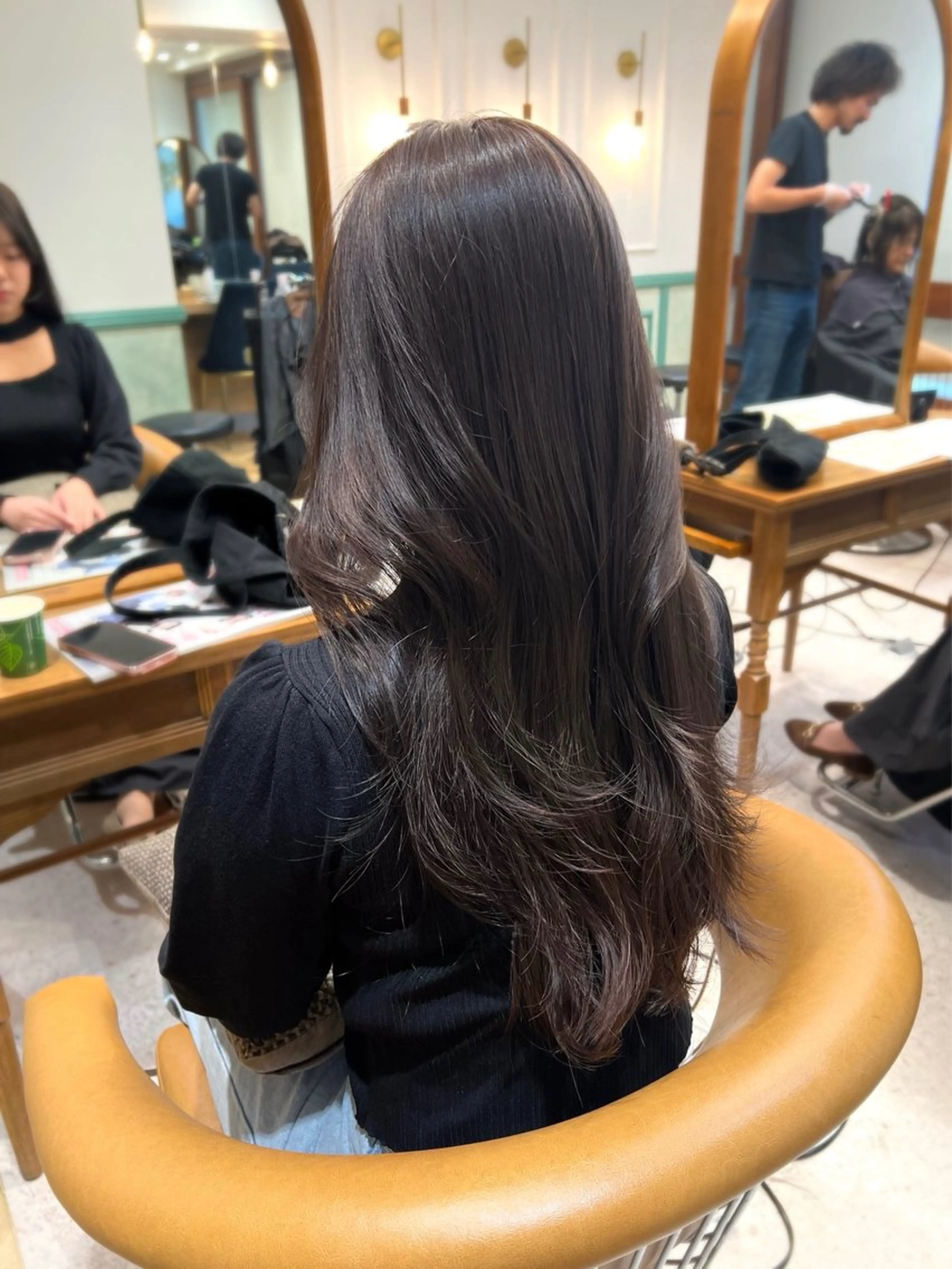 ロング カット ヘアカラー トリートメント 韓国レイヤー/顔周り /縮毛矯正/羽田航のヘアスタイル