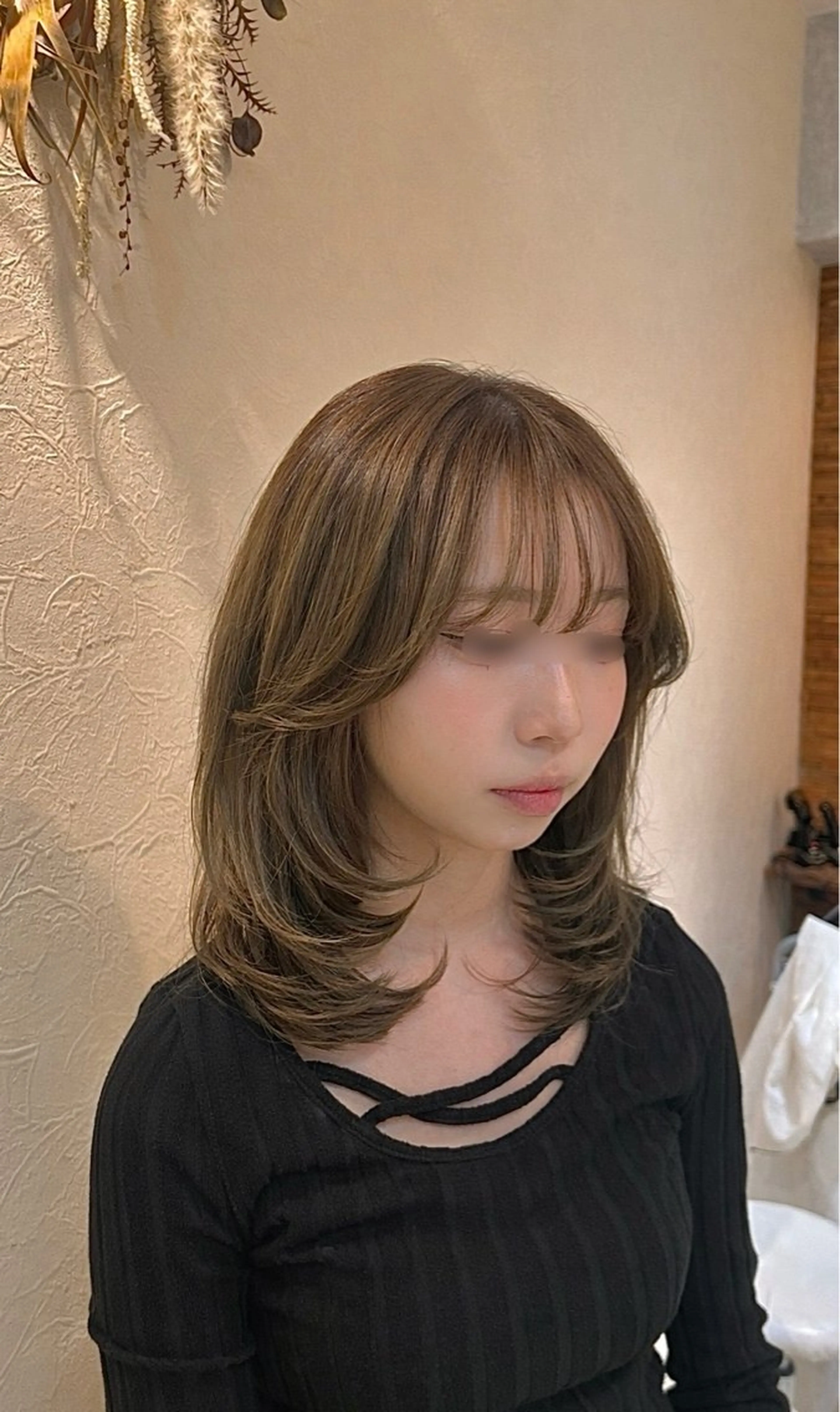 ミディアム レイヤーカット 海外ヘア/透明感ヘア 湘南台/hinakoのヘアスタイル