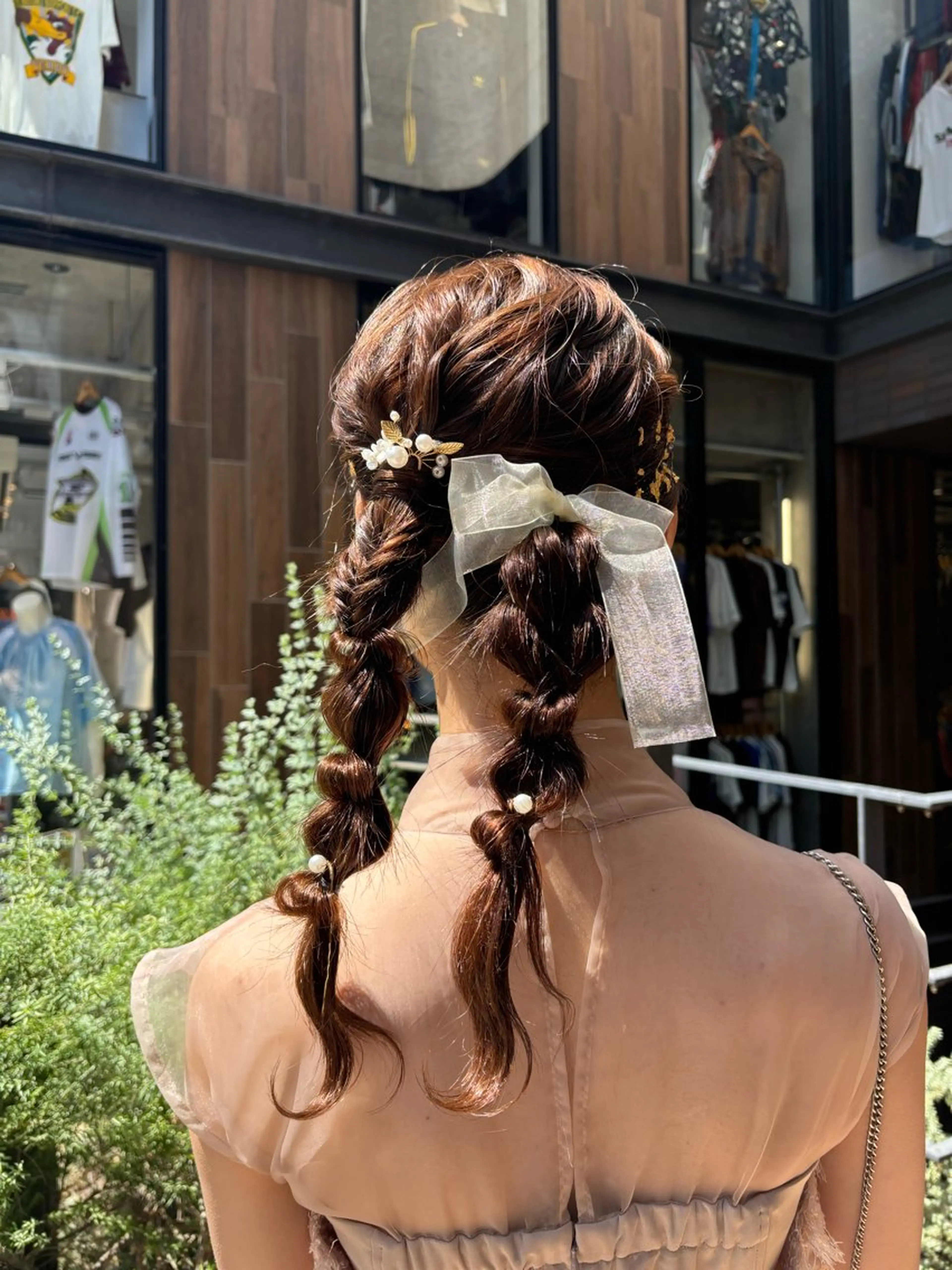 ロング ヘアアレンジ ポニーテール 結婚式・ブライダル ヘアセット 巻ける縮毛矯正🌸 勝倉　麗のヘアスタイル