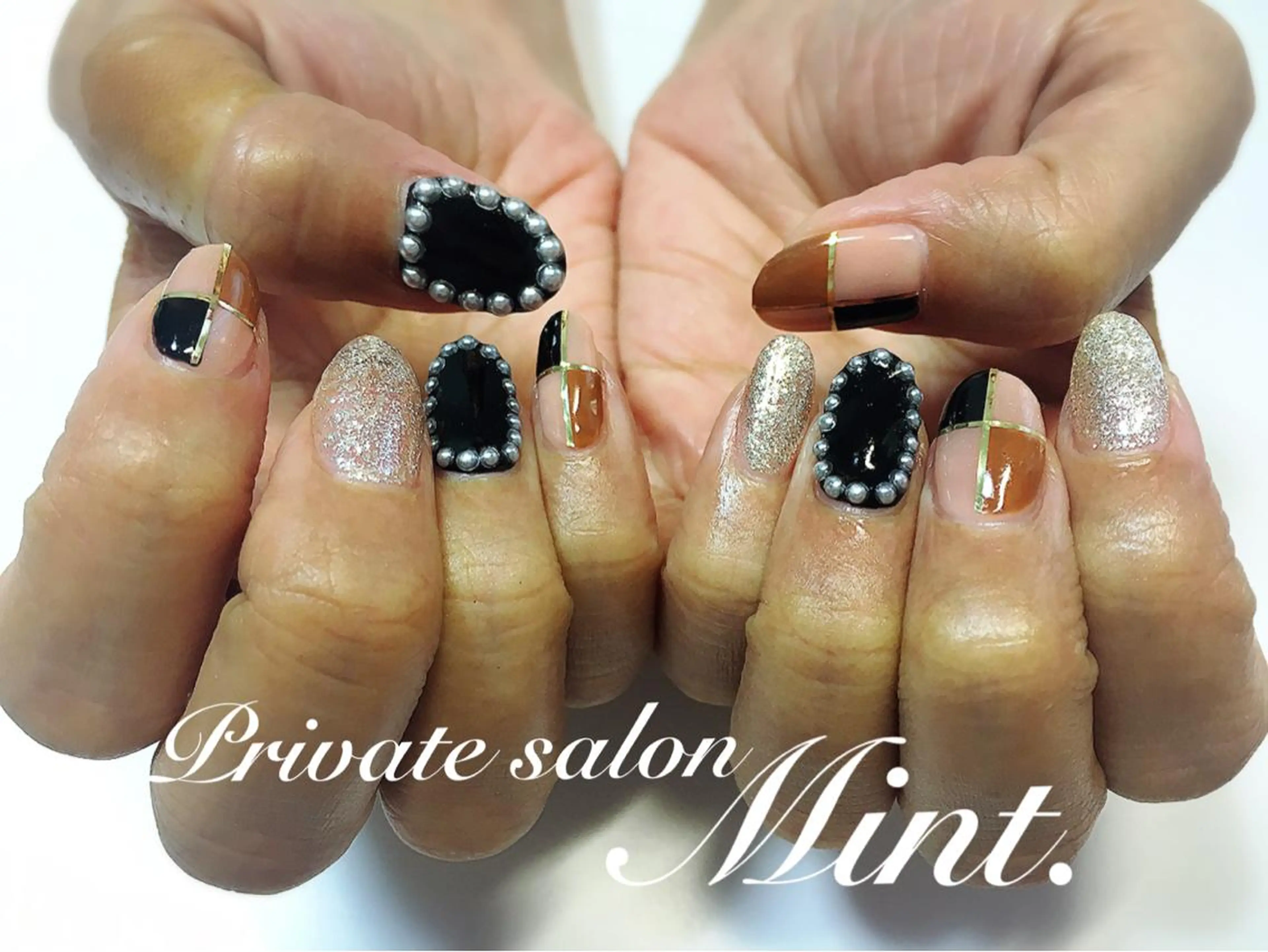 ミディアム ネイル ジェルネイル ハンドネイル Mint. nailのネイルデザイン