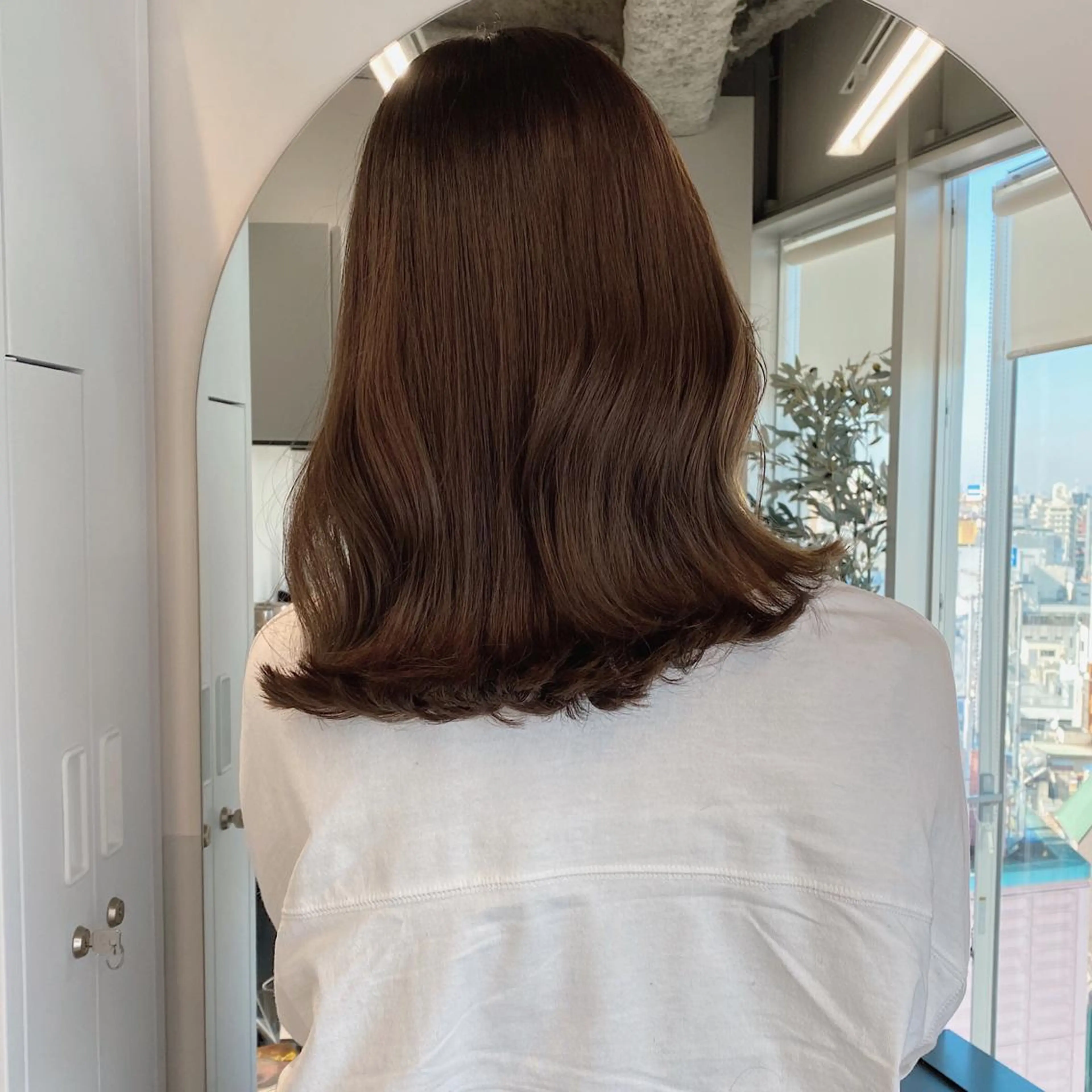 ミディアム カラー ヘアアレンジ ブリーチなしカラー/ 髪質改善/寺門束のヘアスタイル