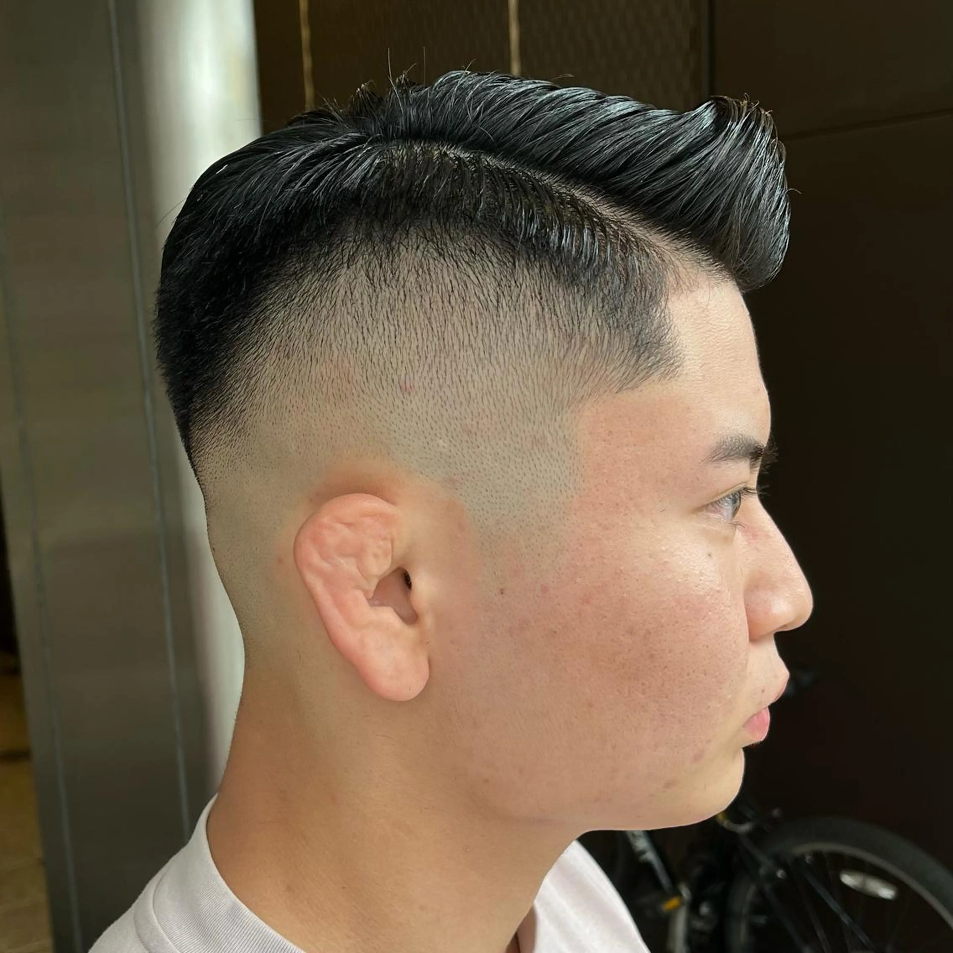 ショート メンズ フェードカット メンズパーマ スキンフェード スペインカール カット 立川/メンズパーマ 厚進太郎のヘアスタイル