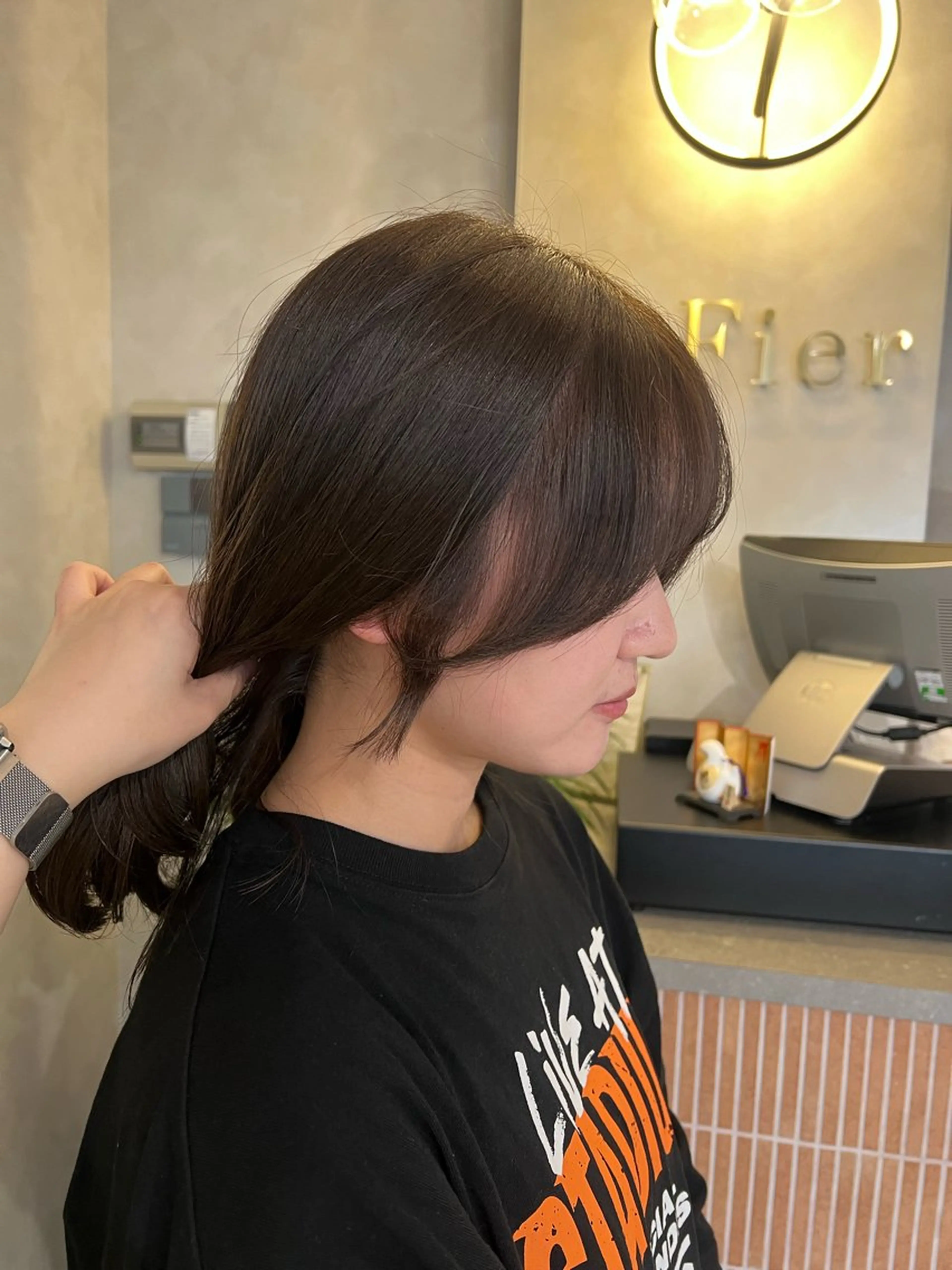 ミディアム カラー 顔周りカット カット ヘアカラー トリートメント 梅田/似合わせボブ /顔周り/RINKAのヘアスタイル