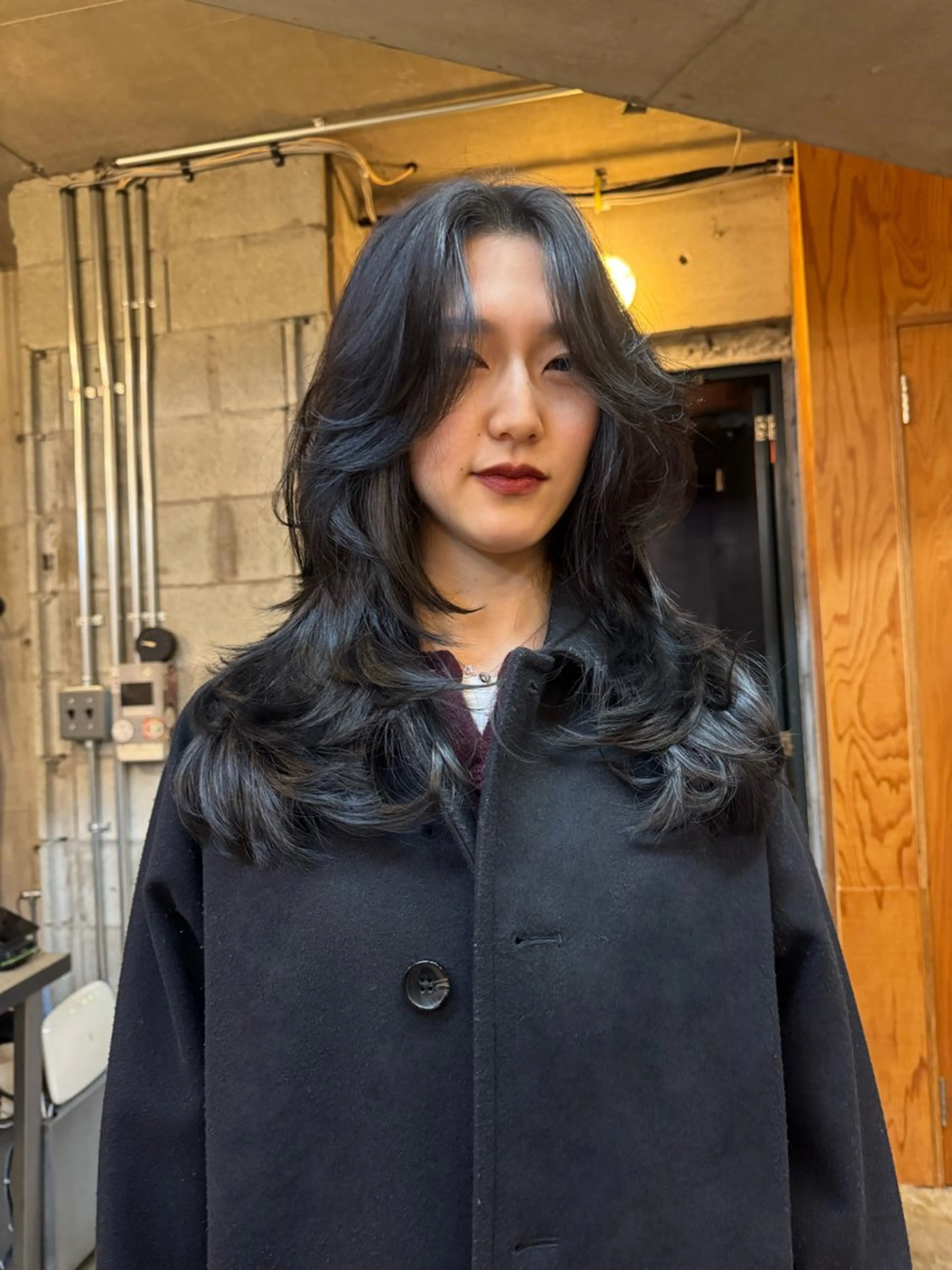 ロング カラー グレージュ レイヤーカット カット ヘアカラー 🍈yurina 福岡/パーマ🍈のヘアスタイル