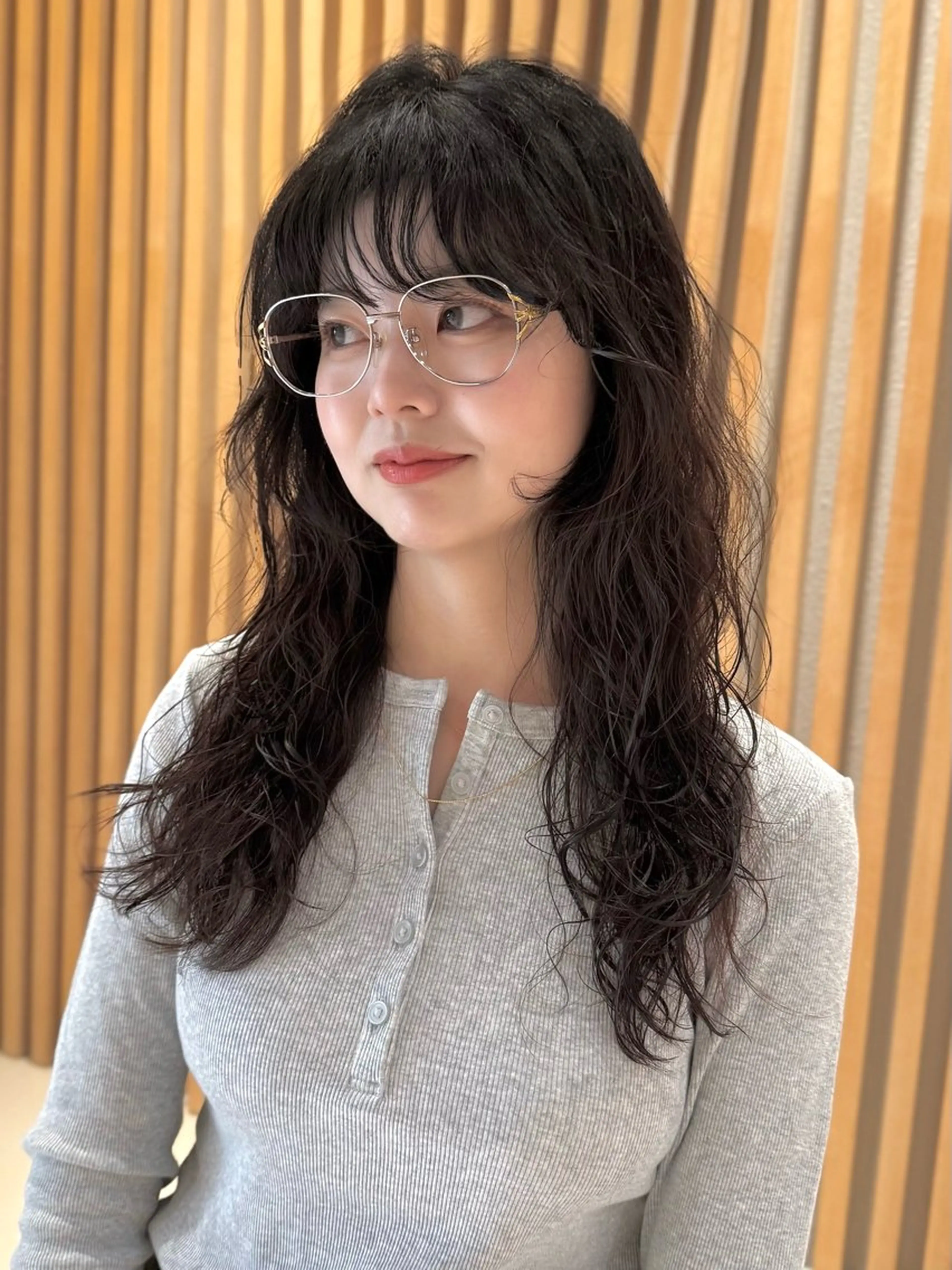 ロング カット パーマ 🩵縮毛矯正・ボブ 岩原朋也🩵のヘアスタイル