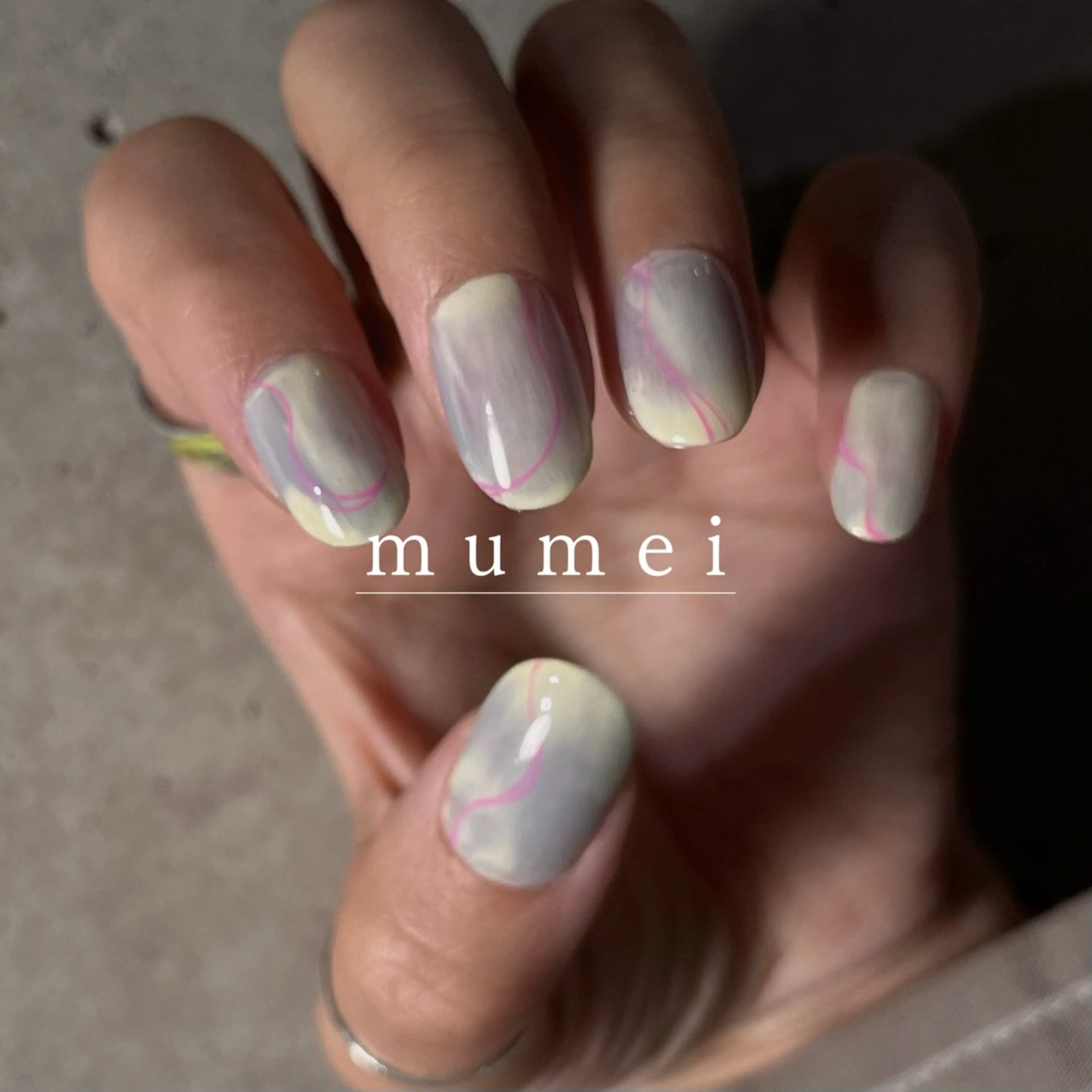 ネイル 春ネイル 黄色 ハンドネイル mumei _ NATSUYOのネイルデザイン