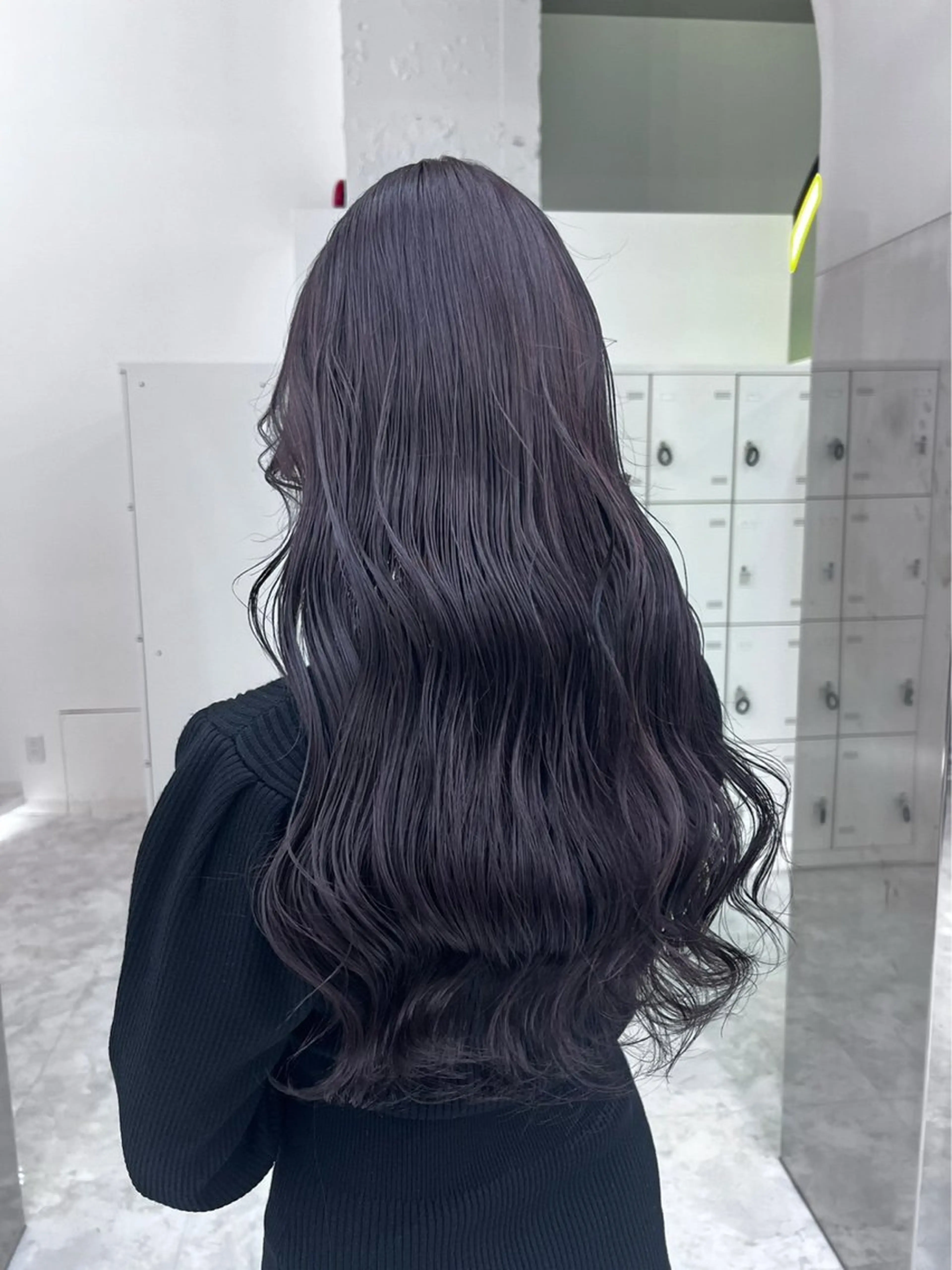 ロング カラー ヘアカラー トリートメント 韓国風暗髪🐈‍⬛ KOUMI🪽のヘアスタイル