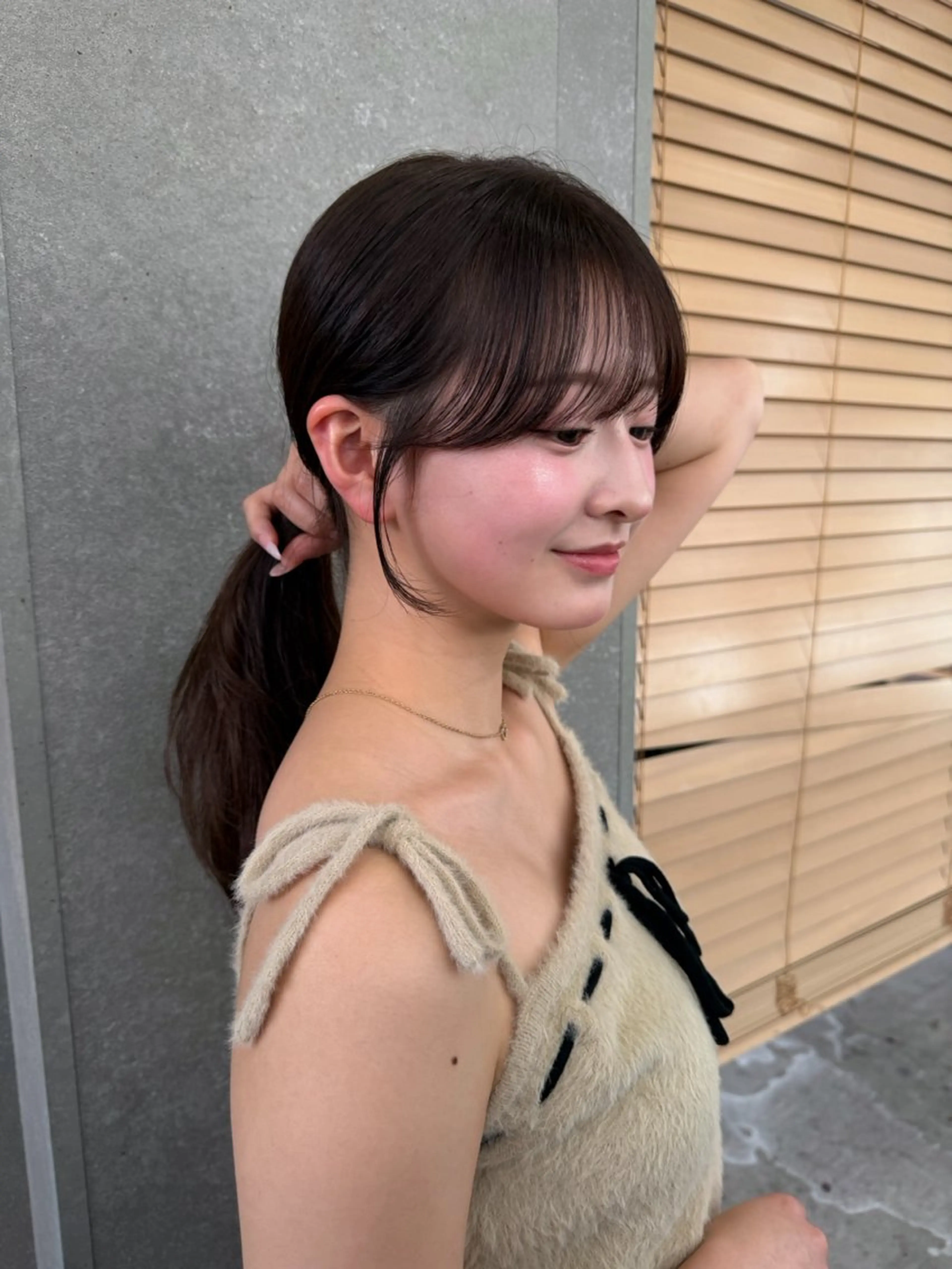 ミディアム 顔まわりレイヤー レイヤーカット カット ヘアカラー トリートメント 宍戸 崇人のヘアスタイル