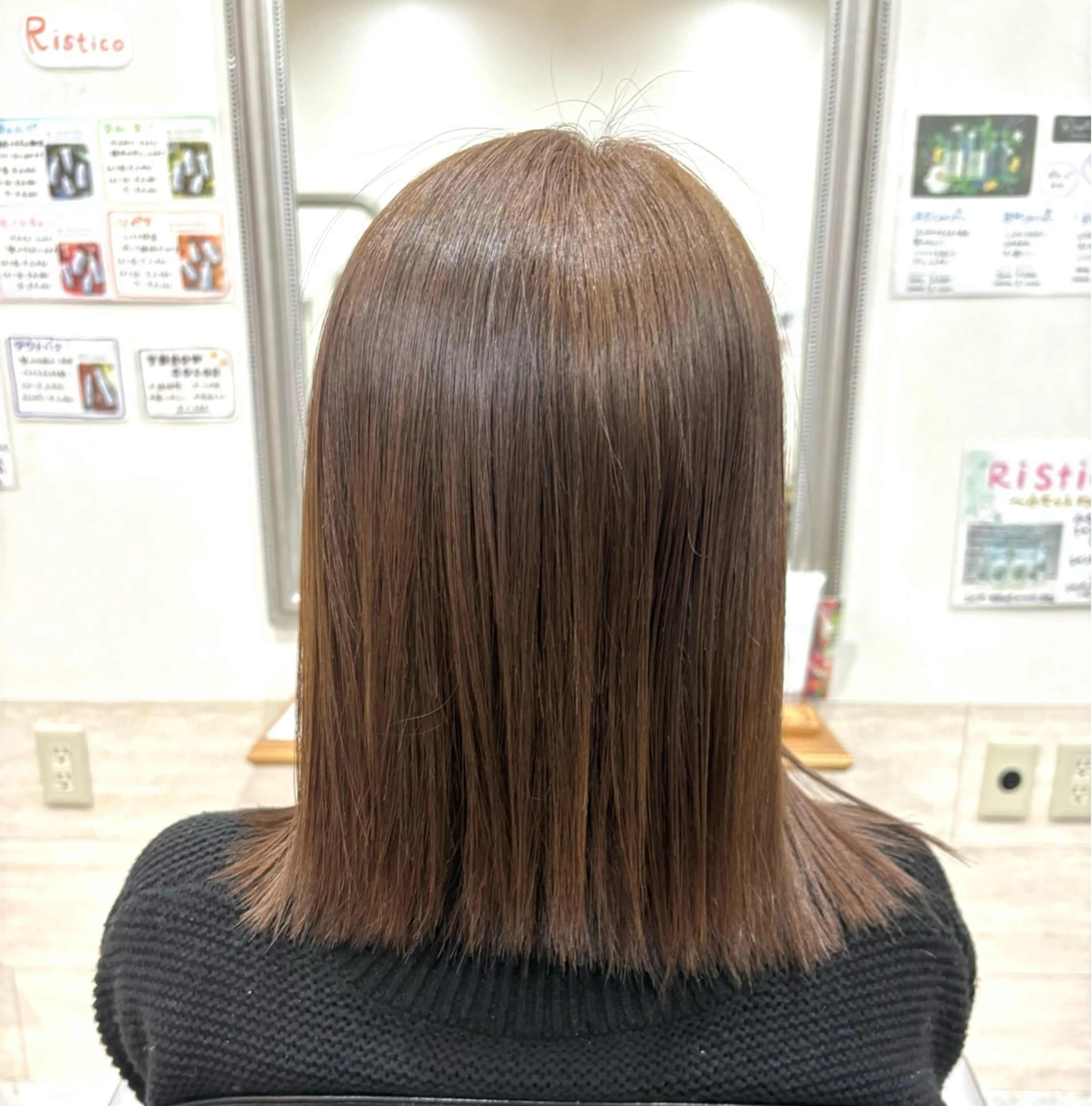 ミディアム カラー ヘアカラー 堀川 希歩のヘアスタイル