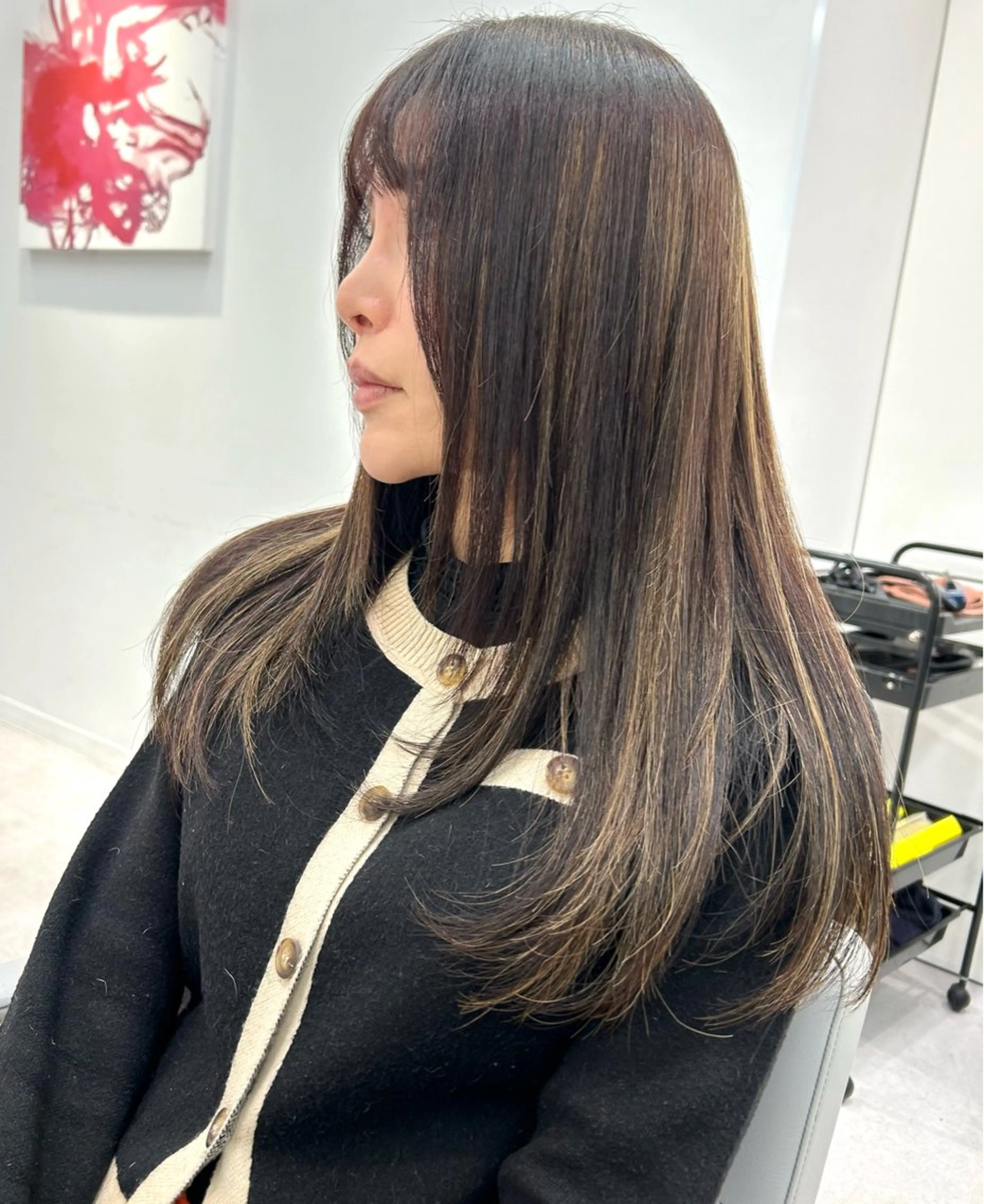 ロング カット 韓国風レイヤーカット ✨平野志織のヘアスタイル