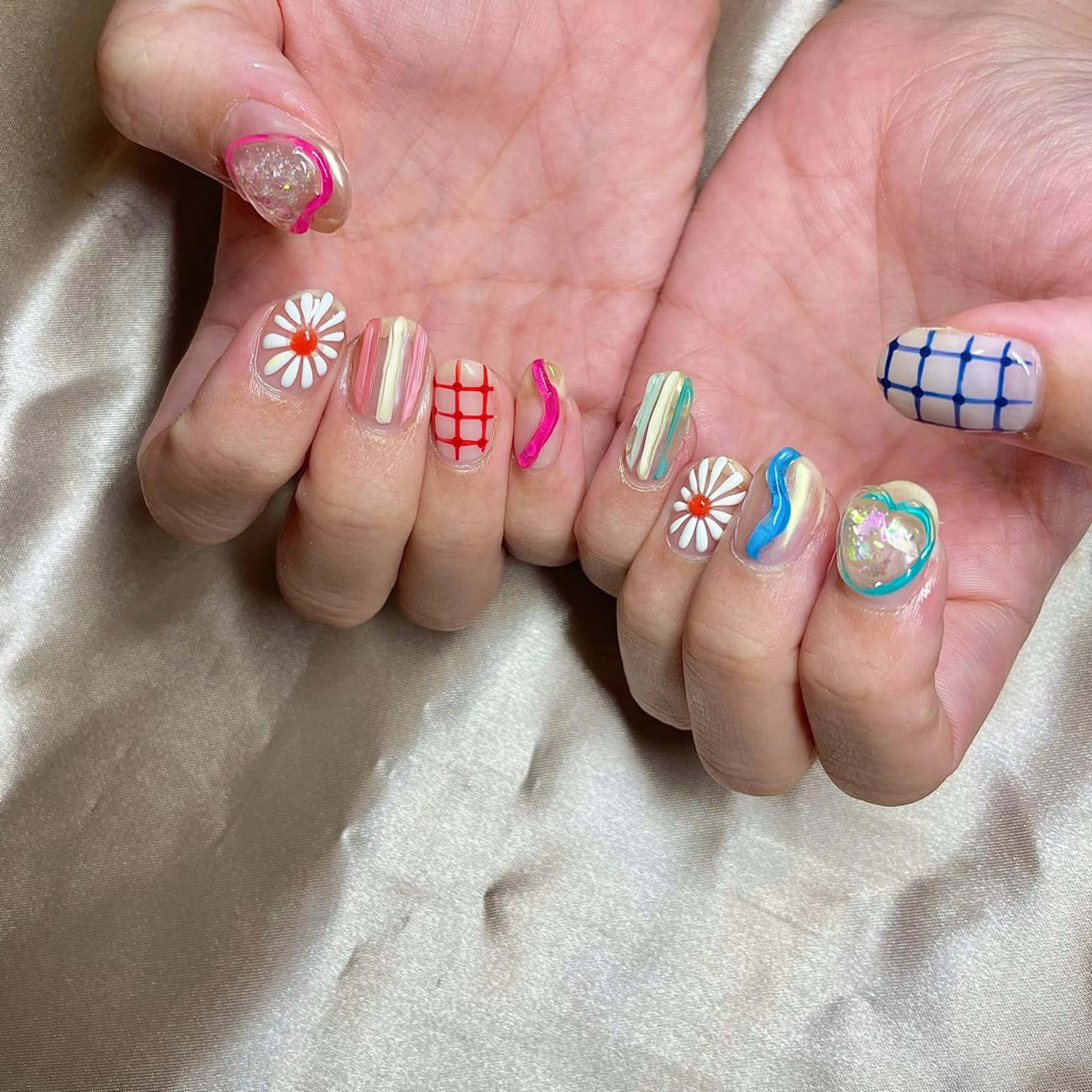 ショート カラー パーマ ヘアアレンジ メンズ キッズ ネイル マツエク・マツパ クリアネイル nail&eye Aoのマツエク・マツパデザイン