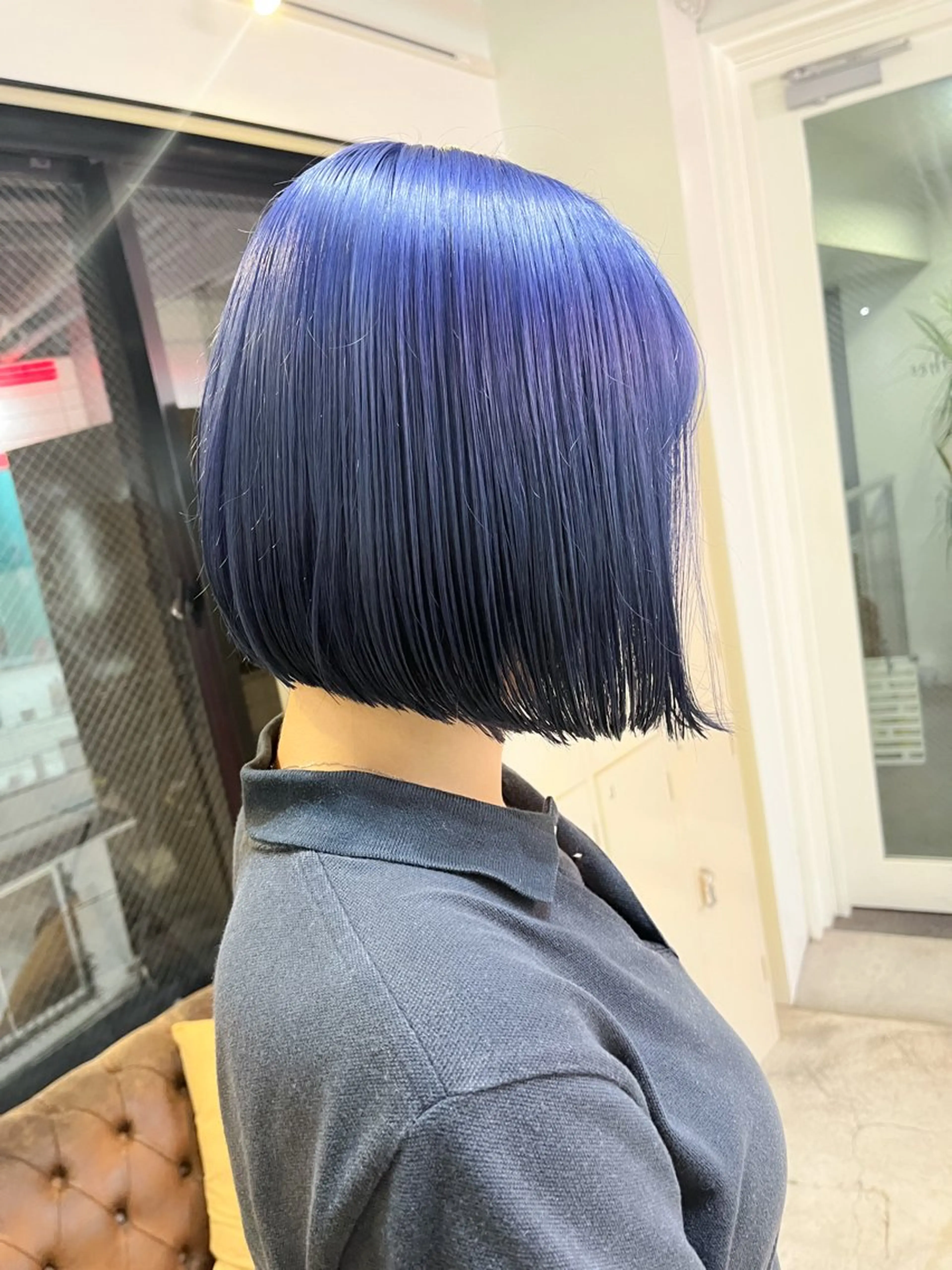 ミディアム カラー カット ヘアカラー トリートメント ヘアセット ハイトーン/レイヤー ハッシュカット/牧原のヘアスタイル