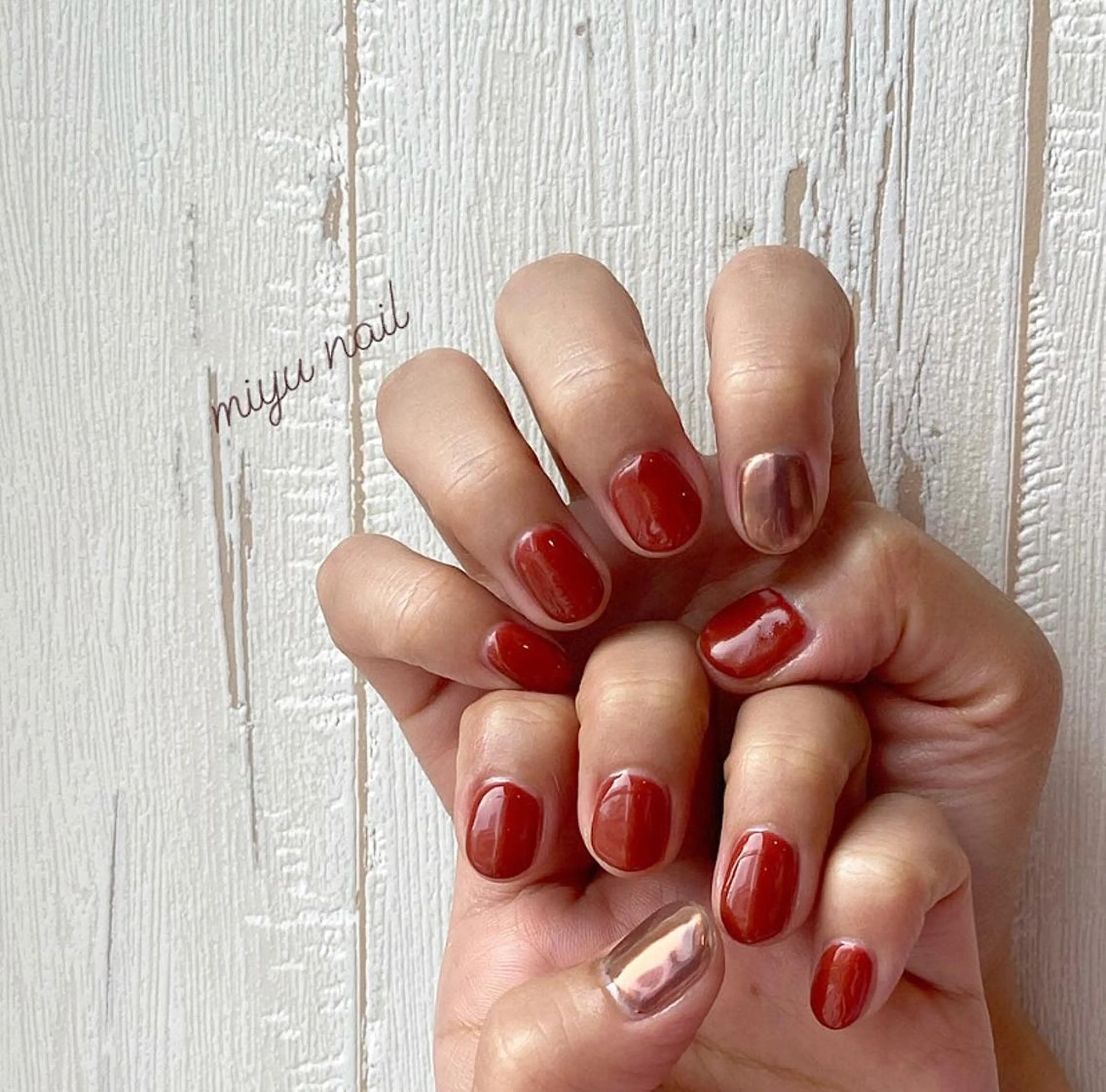 ネイル ミラーネイル oreo salon miyu 池袋のネイルデザイン