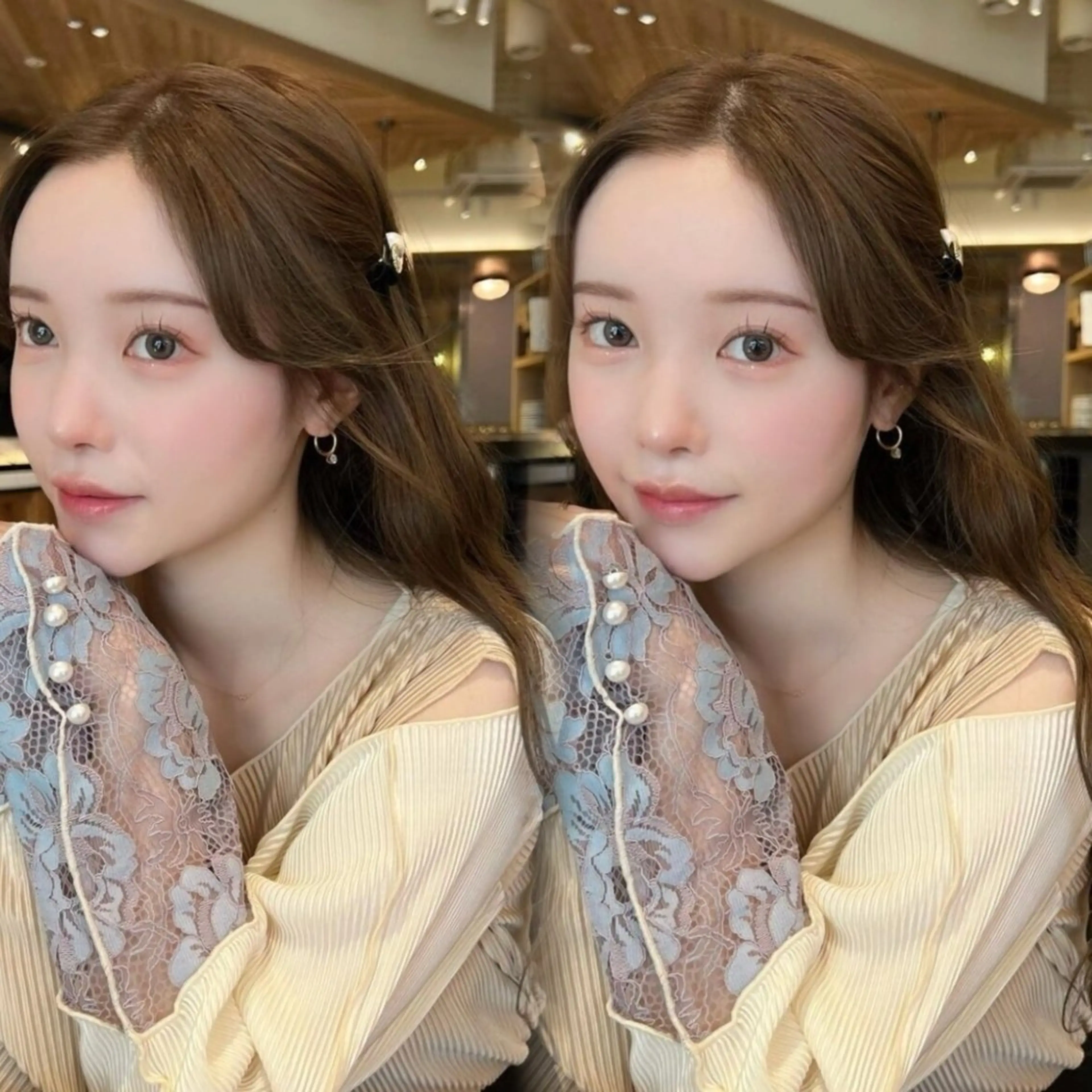 ロング カラー 顔まわりレイヤー 髪質改善 韓国風ヘア レイヤーカット トリートメント カット ヘアカラー トリートメント Zina福岡天神🪞 髪質改善🪞レイヤーのヘアスタイル