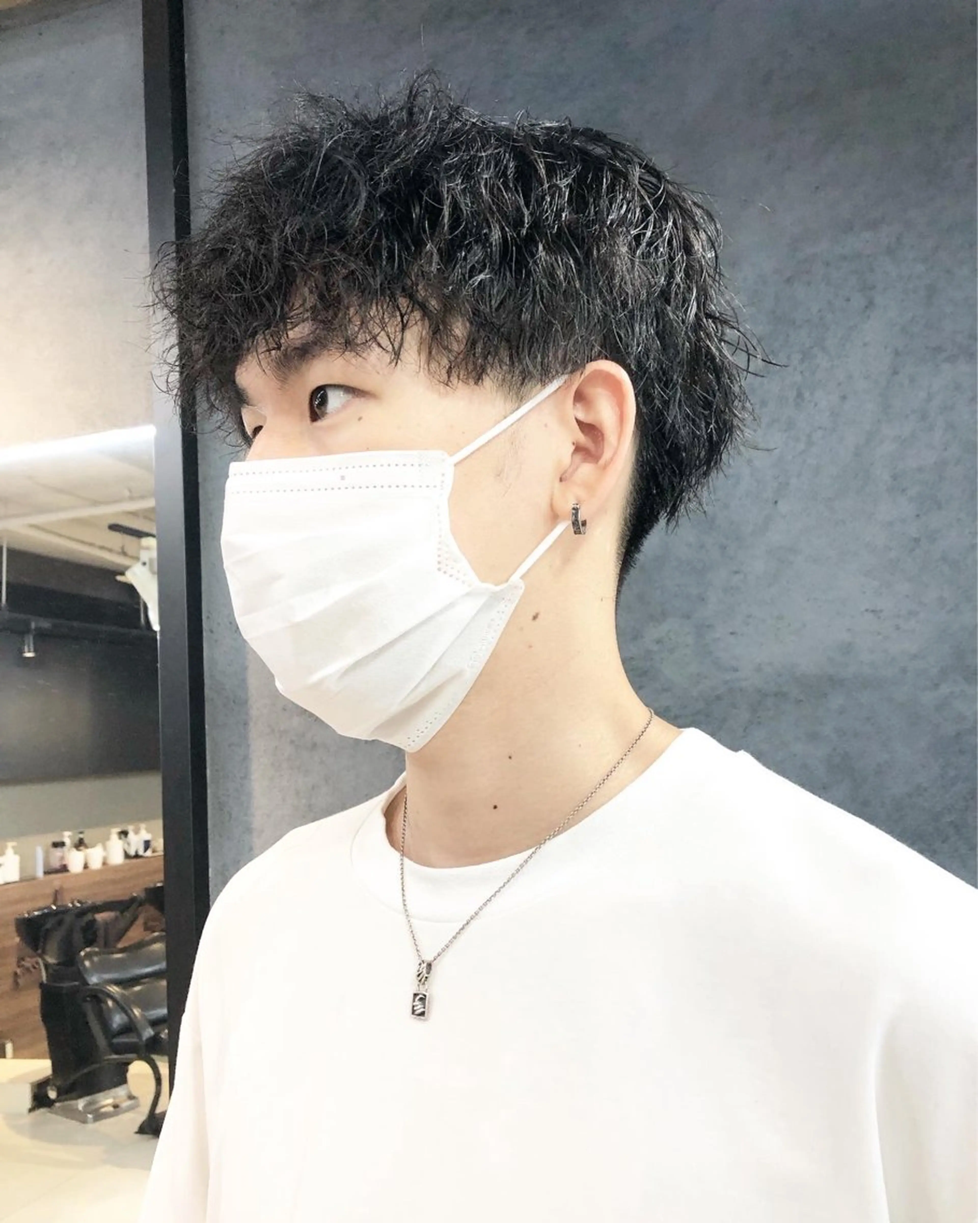 パーマ ヘアアレンジ メンズ マッシュ カット パーマ トリートメント ヘアセット ainico+所属・メンズ特化✂️栗原 侑也のヘアスタイル