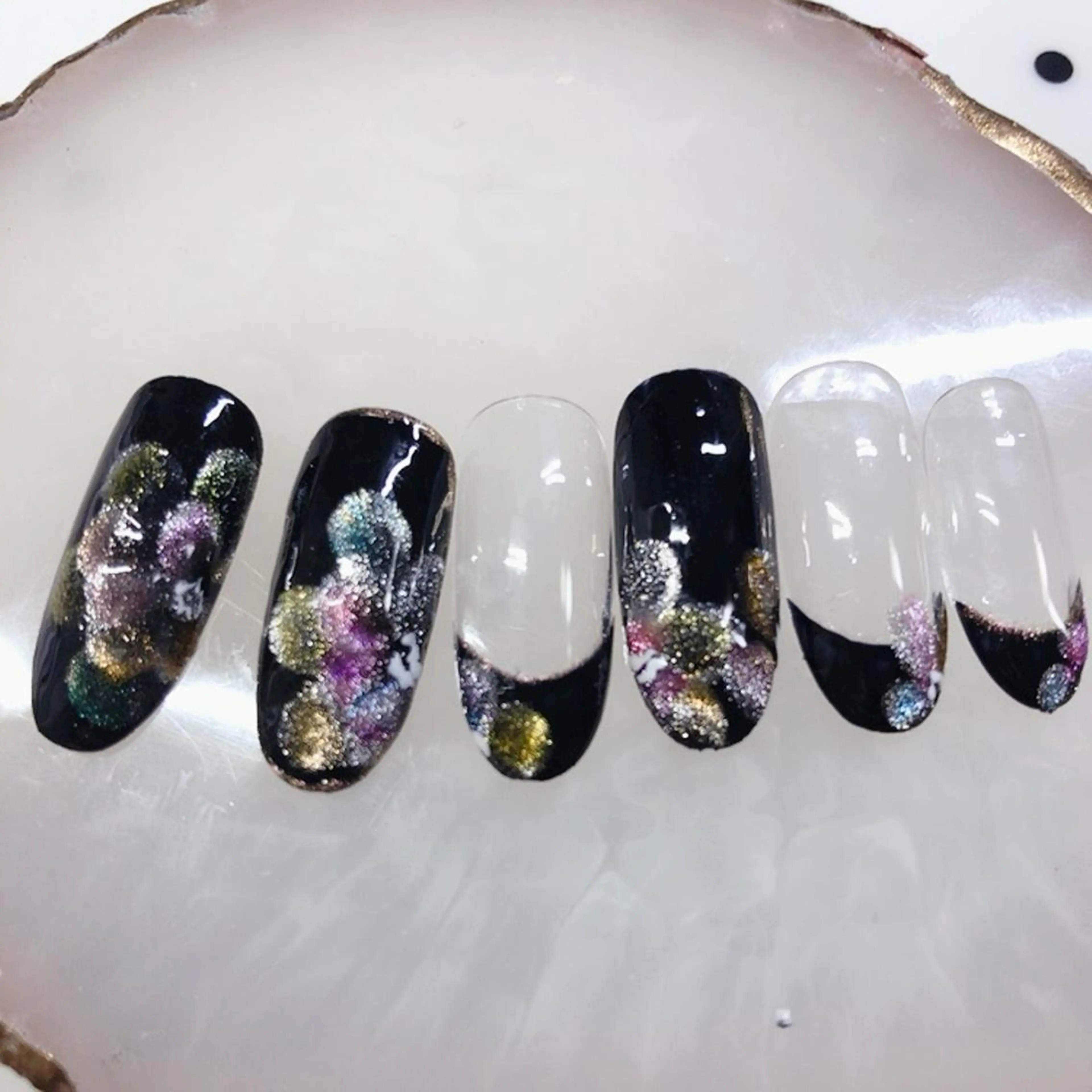 ネイル フラワーネイル マグネットネイル 奥園 良恵のネイルデザイン