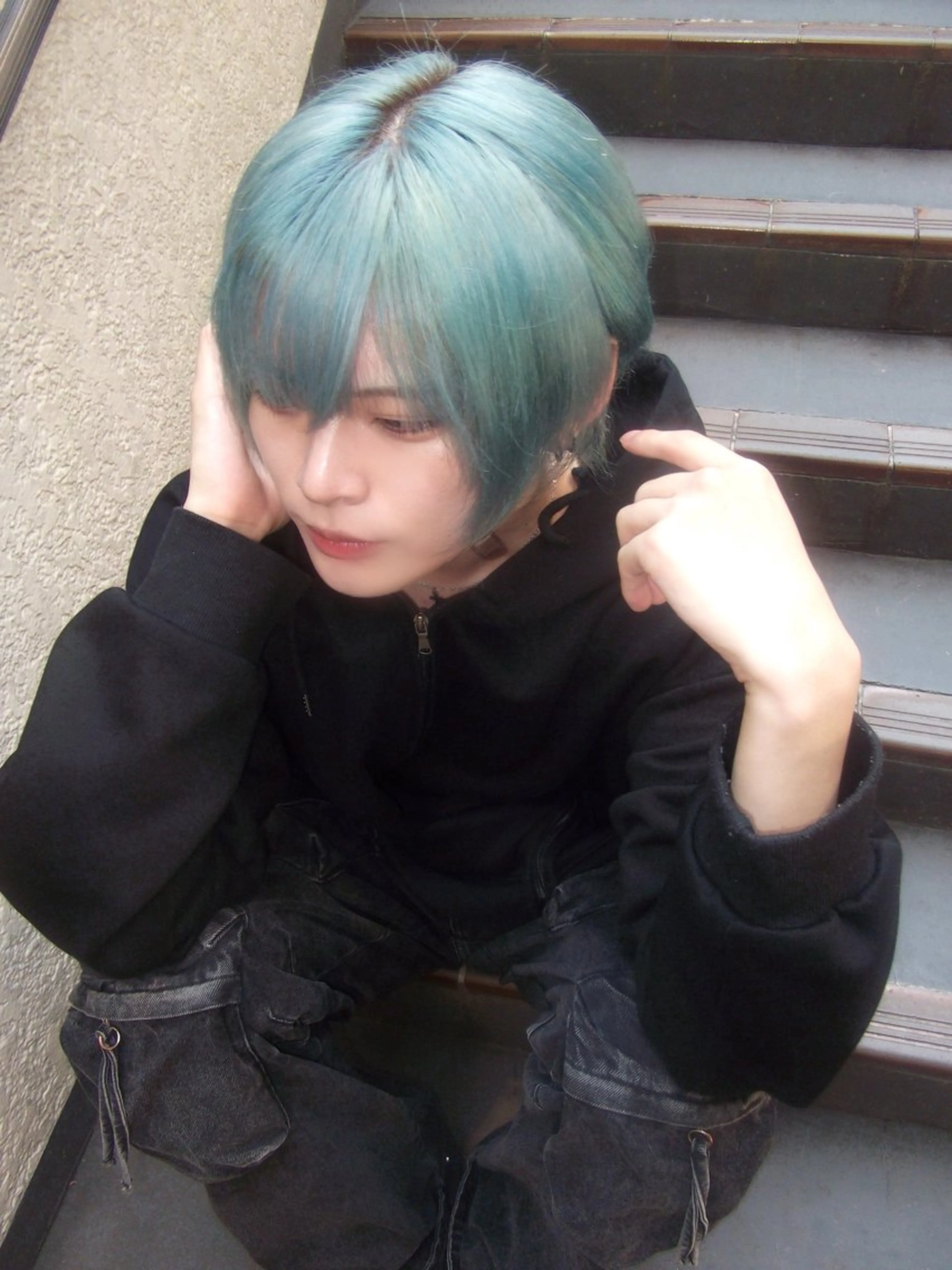 ミディアム カラー メンズ AIRA/ブリーチ ‪/透明感カラーのヘアスタイル