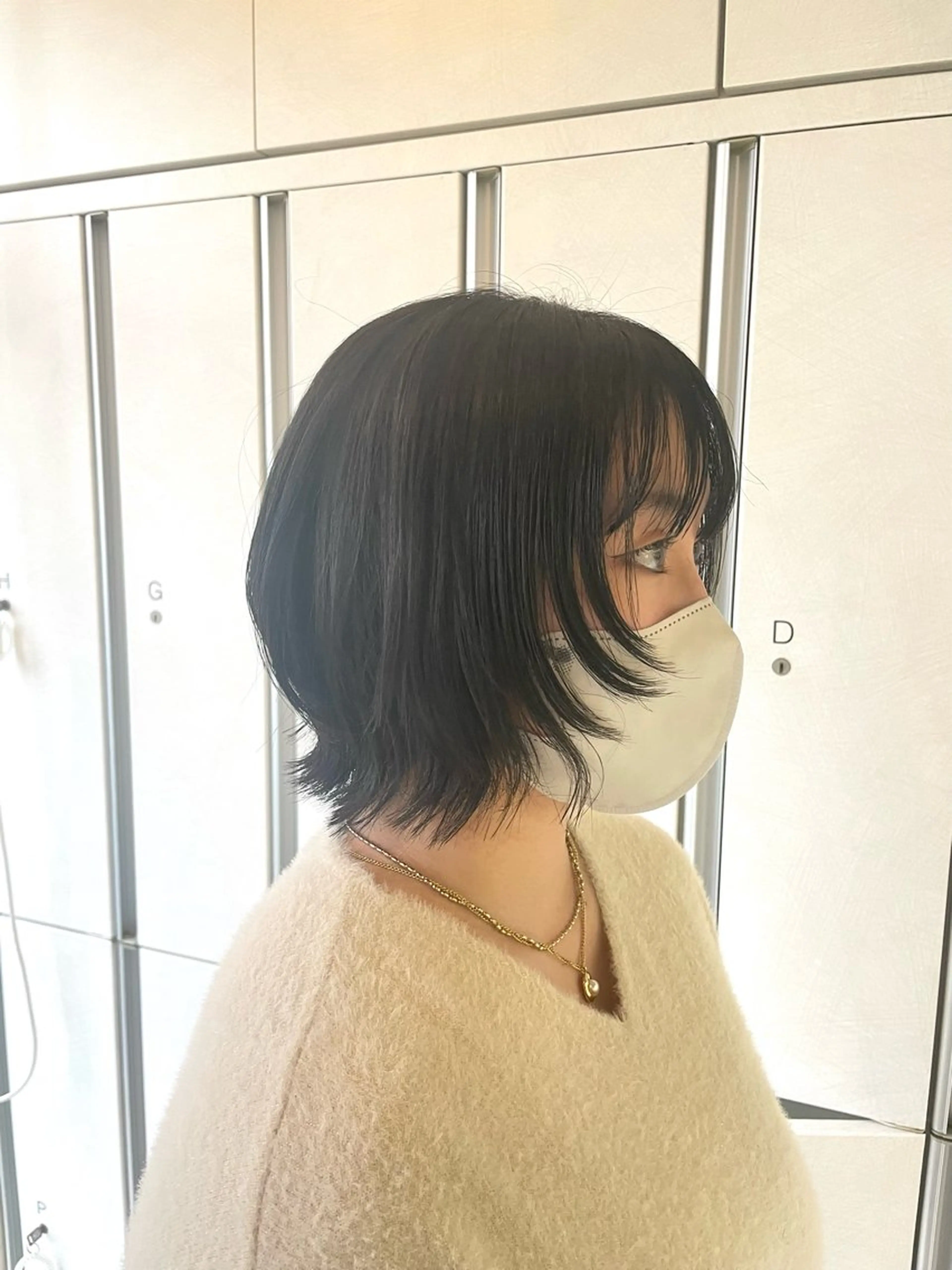 ミディアム ボブ ウルフカット カット 韓国/透明感カラー さなのヘアスタイル