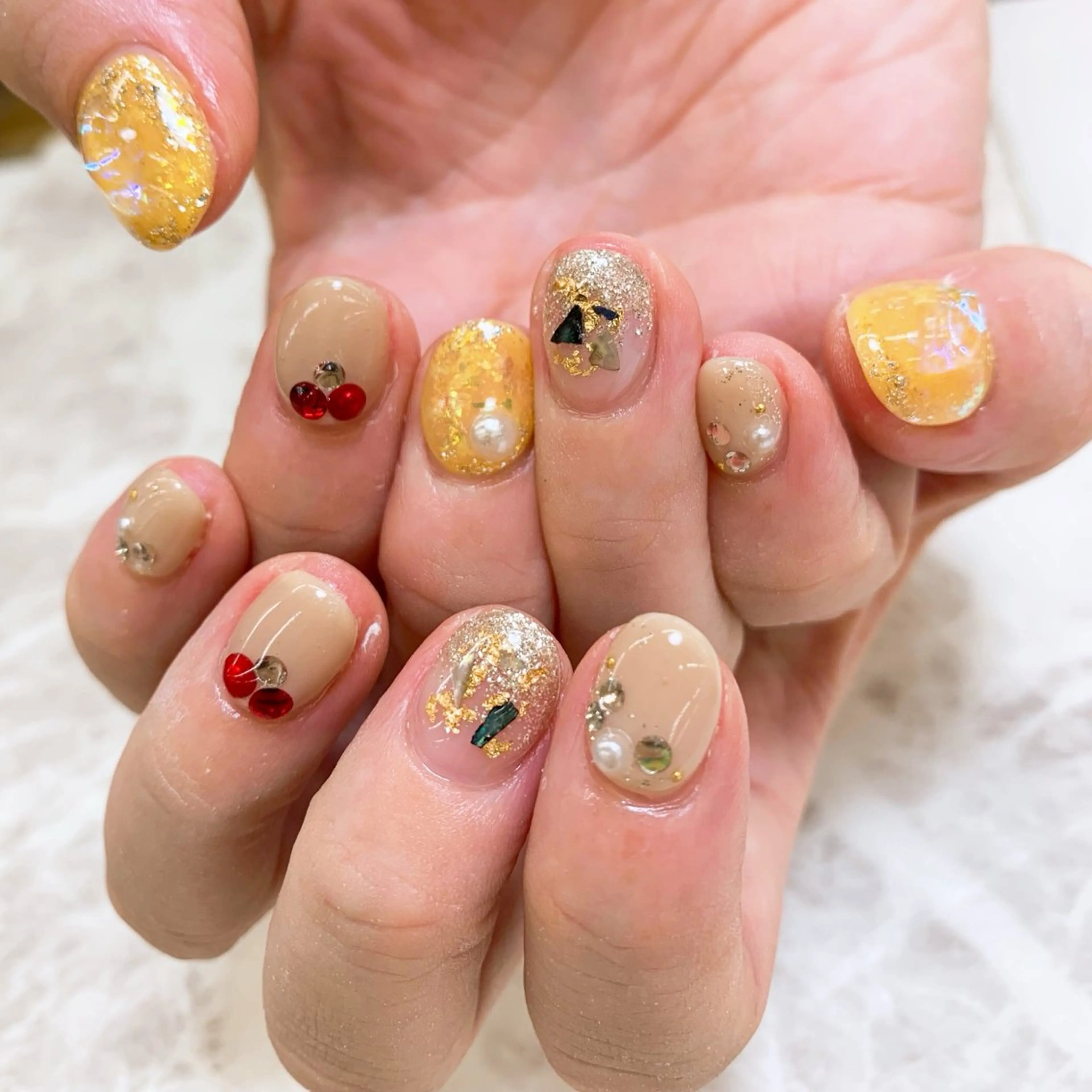 ネイル ⭐︎休業中の練習⭐︎ JNA認定講師髙橋のネイルデザイン