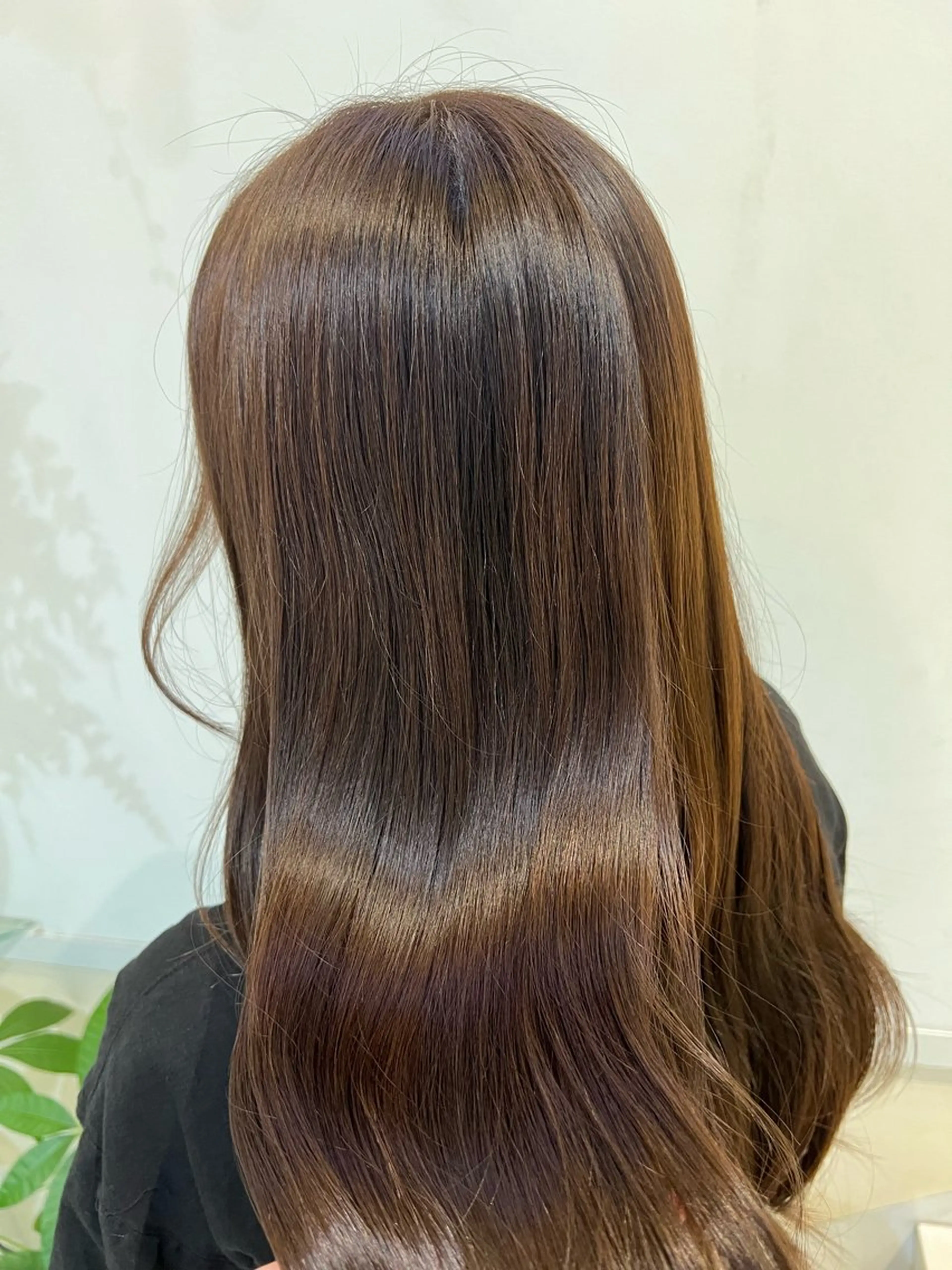 ロング ヘアカラー ブリーチしない暖色 カラー🥀杉 優菜のヘアスタイル