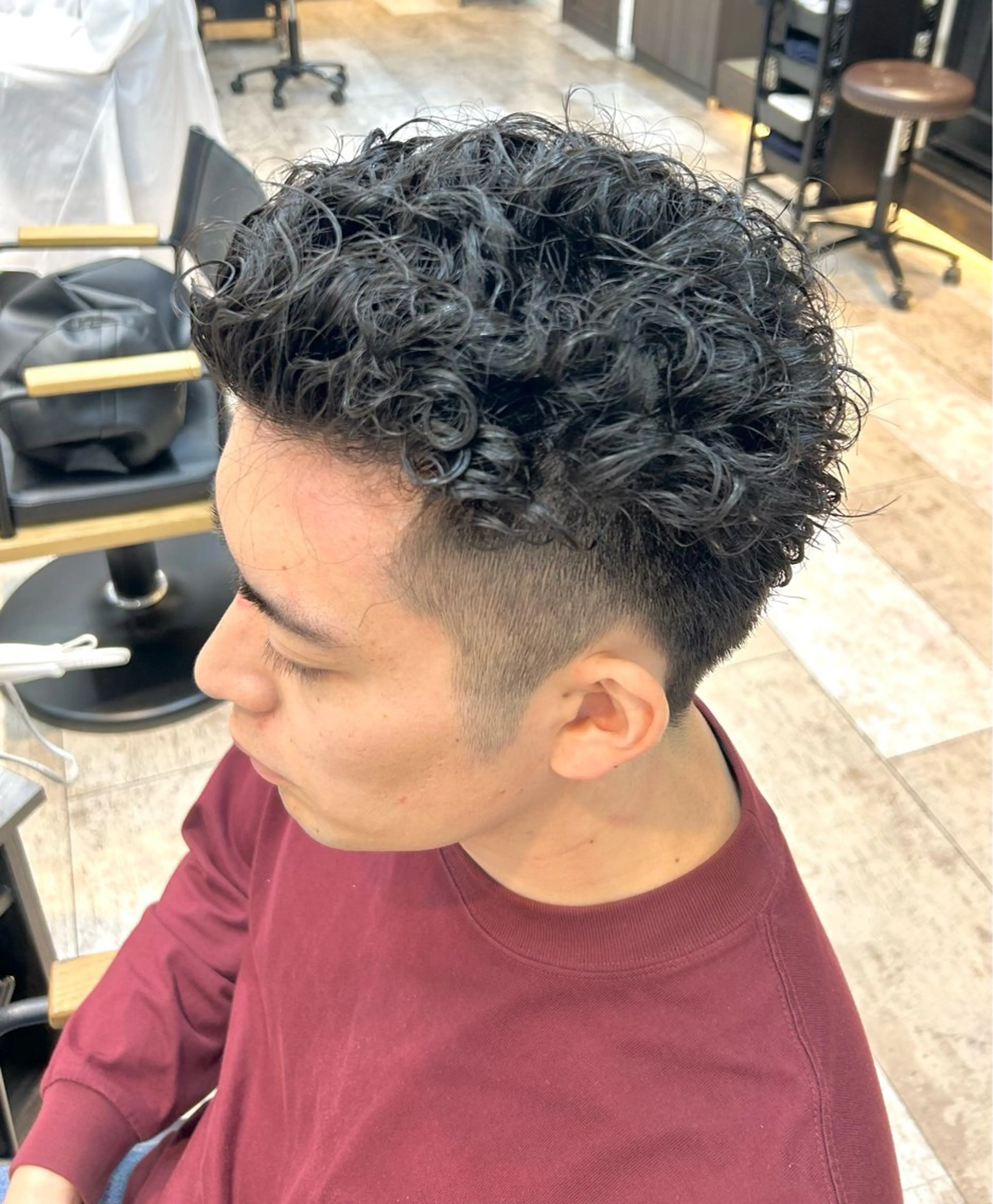 ショート パーマ メンズ 林 美佑のヘアスタイル