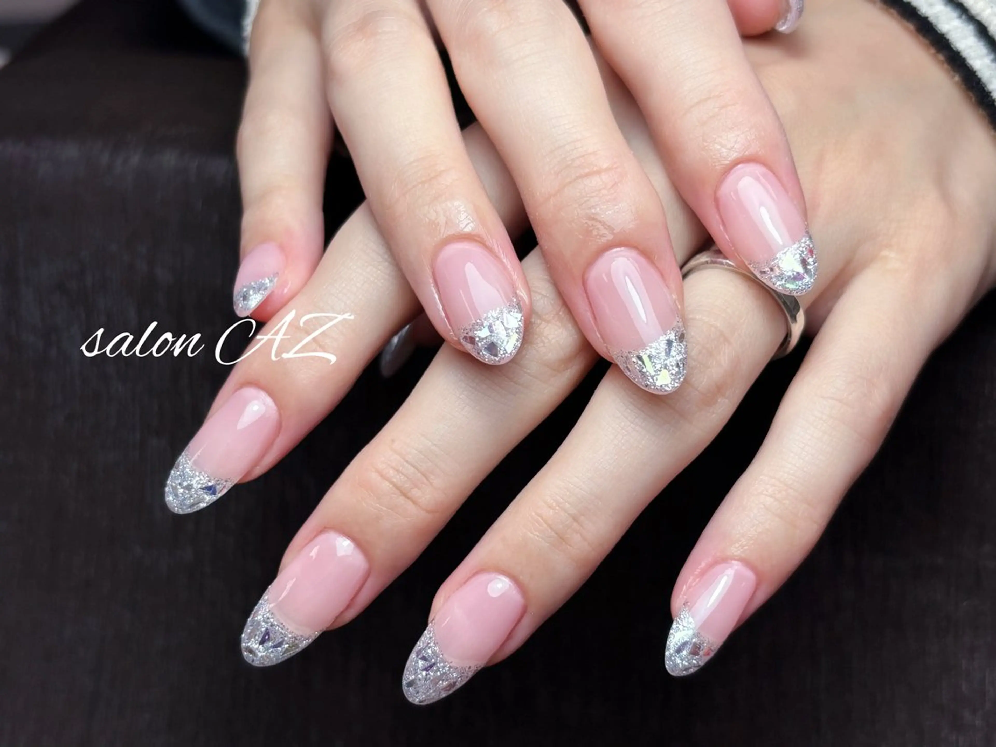 ネイル アートネイル 長さ出し フットネイル フレンチネイル ジェルネイル ハンドネイル salon AZのネイルデザイン