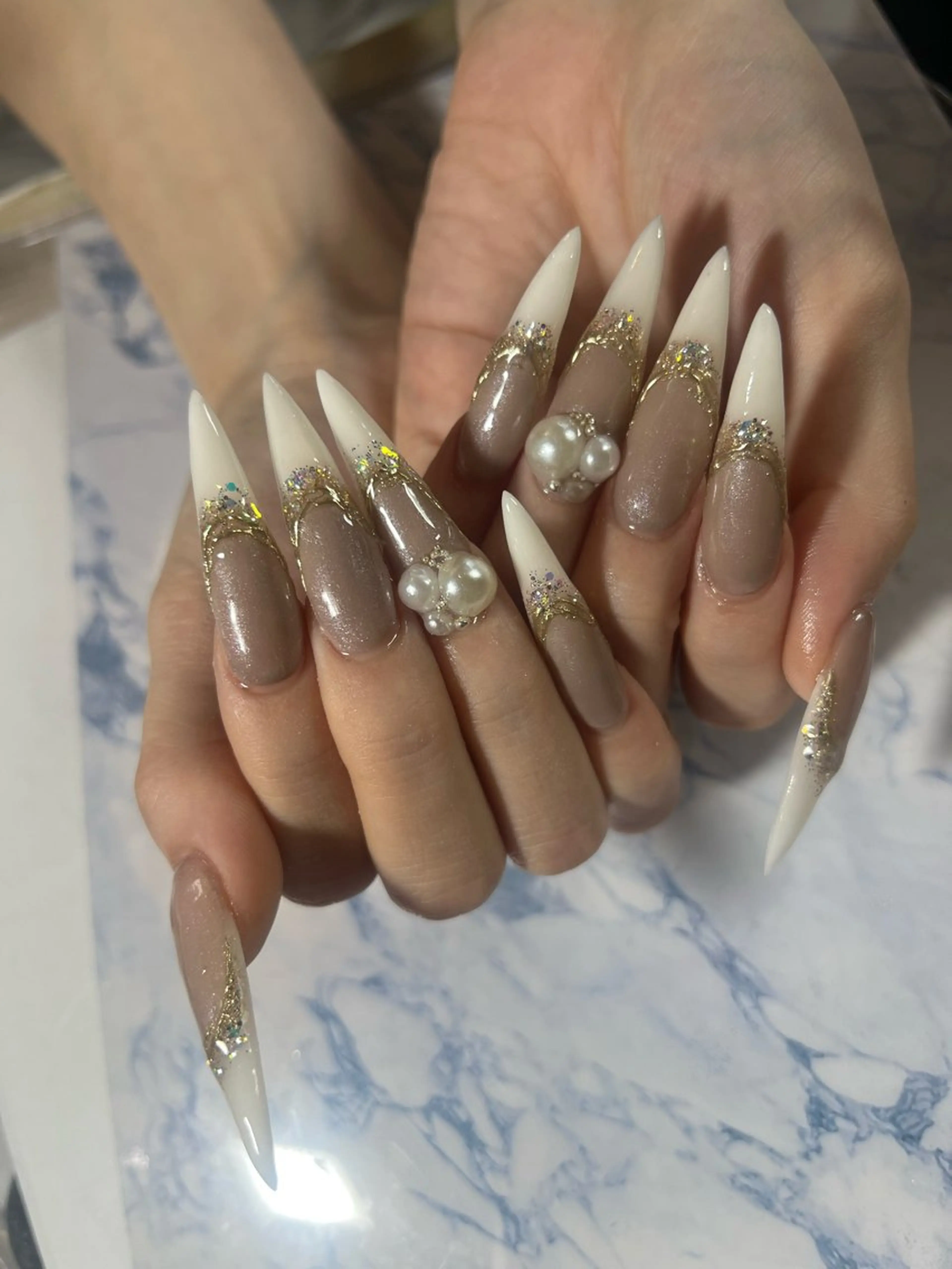 ネイル スカルプネイル 星 亜也加のネイルデザイン