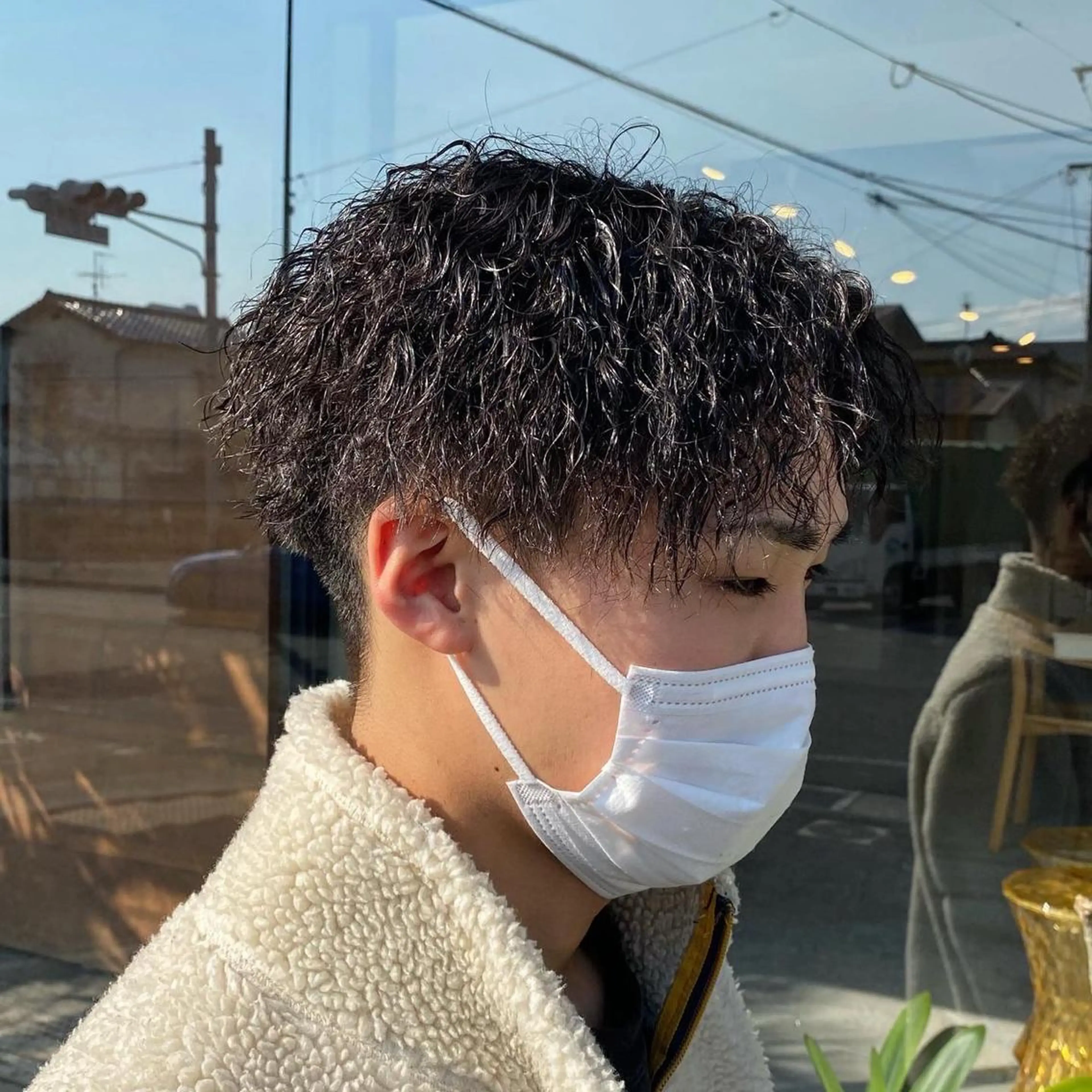 ショート パーマ メンズ 村上 楓弥のヘアスタイル