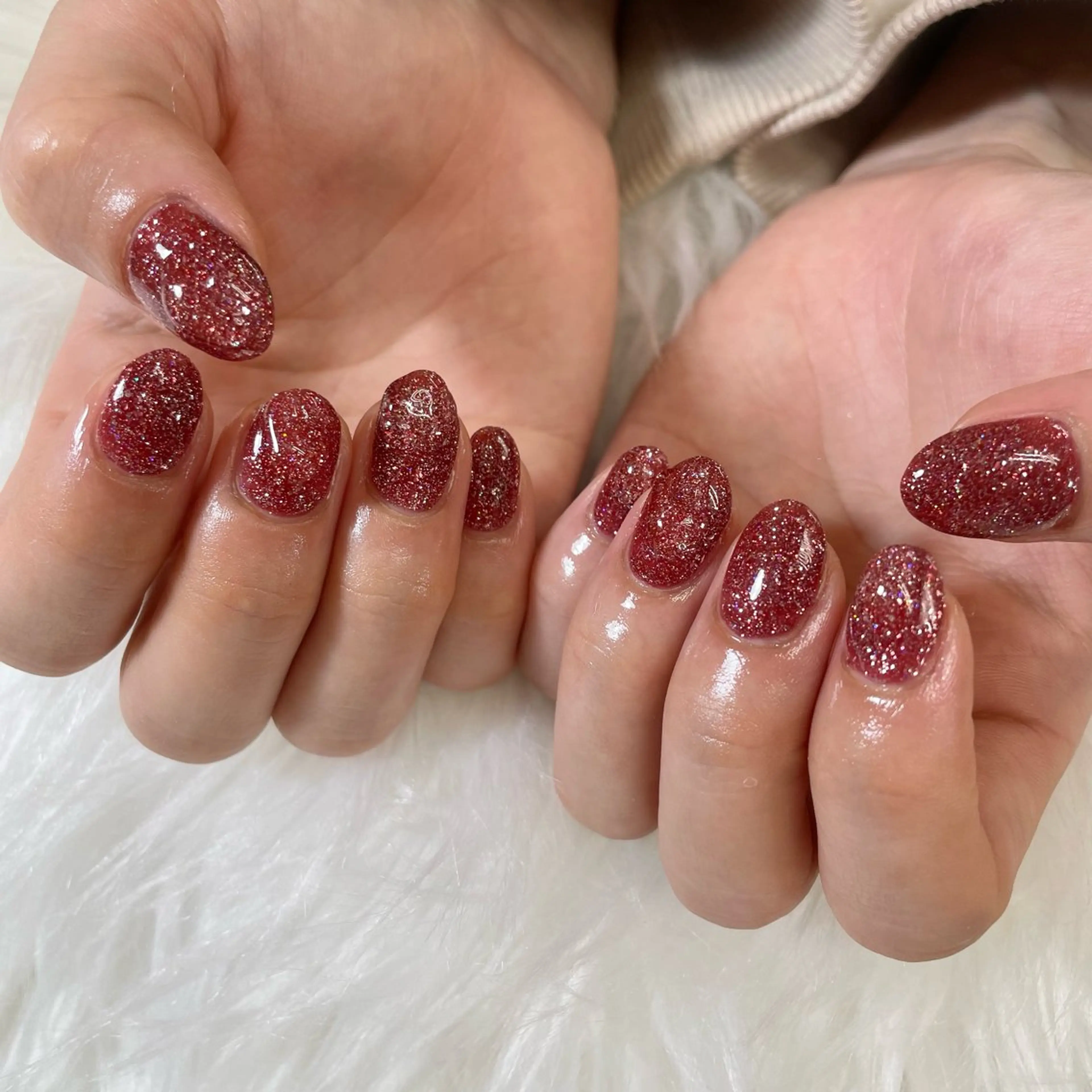 ネイル フラッシュネイル フレンチネイル ガーリー 韓国ネイル 赤色 ハンドネイル フットネイル 🎀AYAKO 🎀中韓ネイルのネイルデザイン