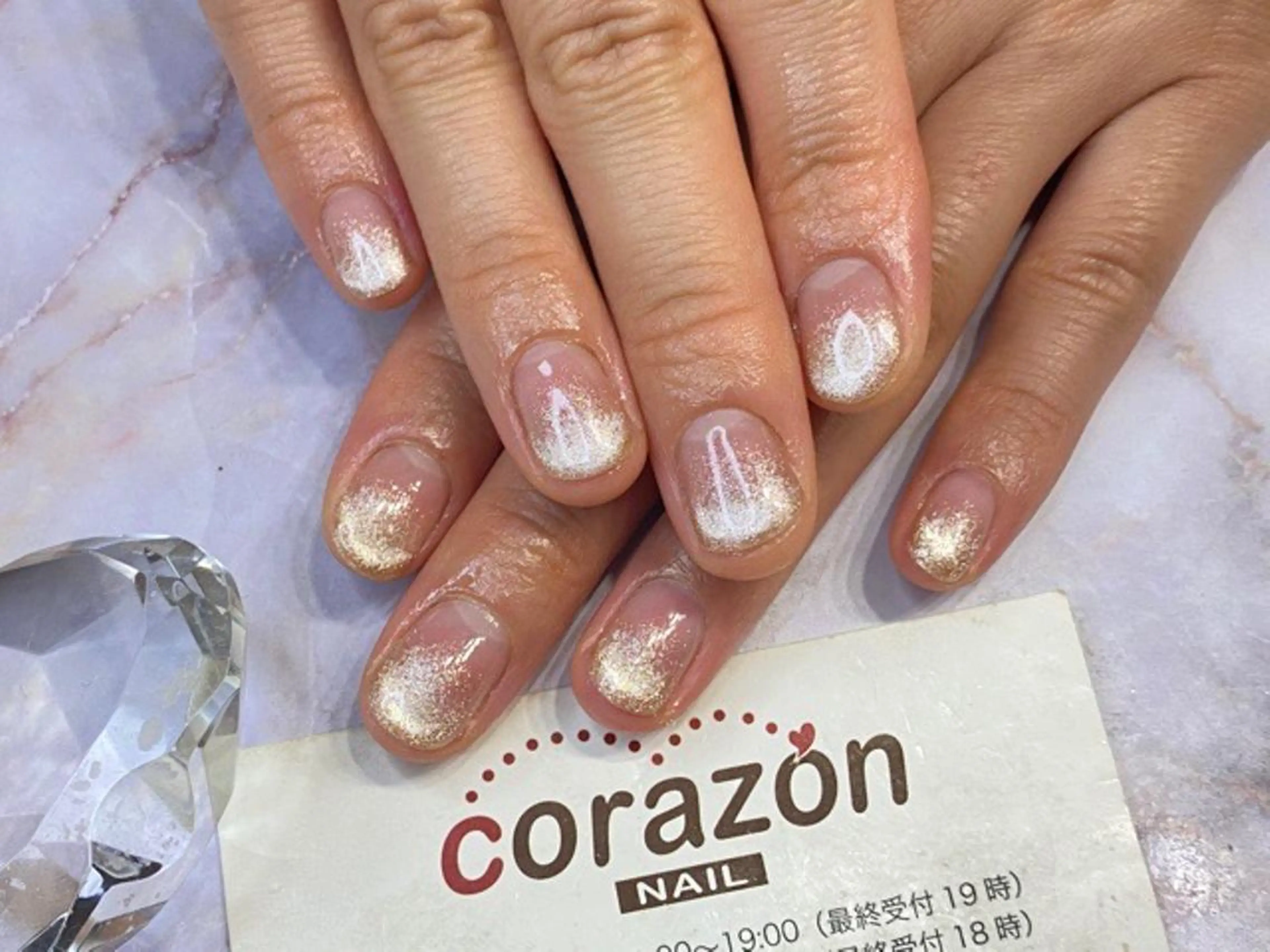 ネイル ジェルネイル グラデーション マグネットネイル ハンドネイル corazon所属・ネイリスト aicoのネイルデザイン