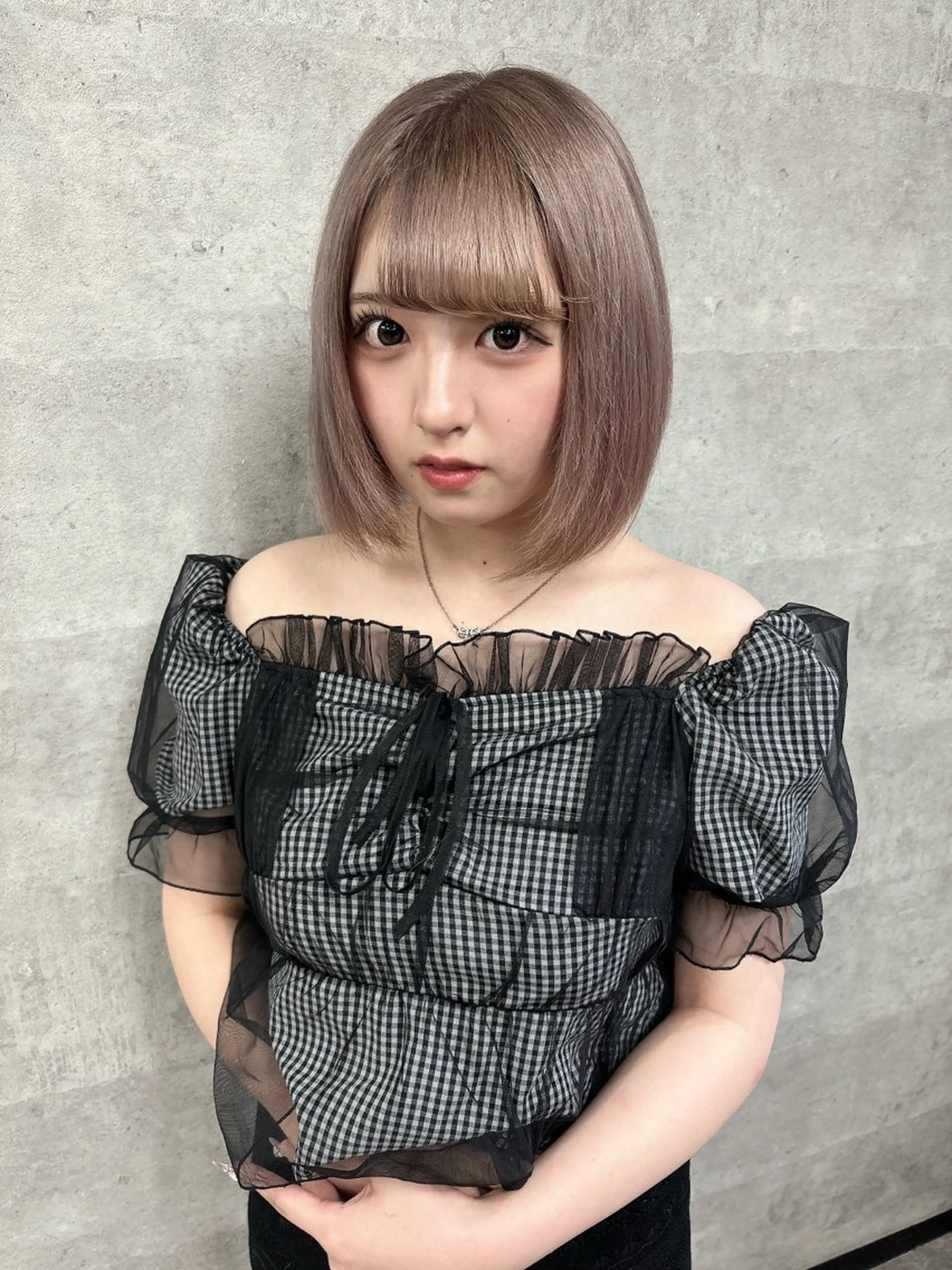 ミディアム カット ヘアカラー KAZU TACKYのヘアスタイル