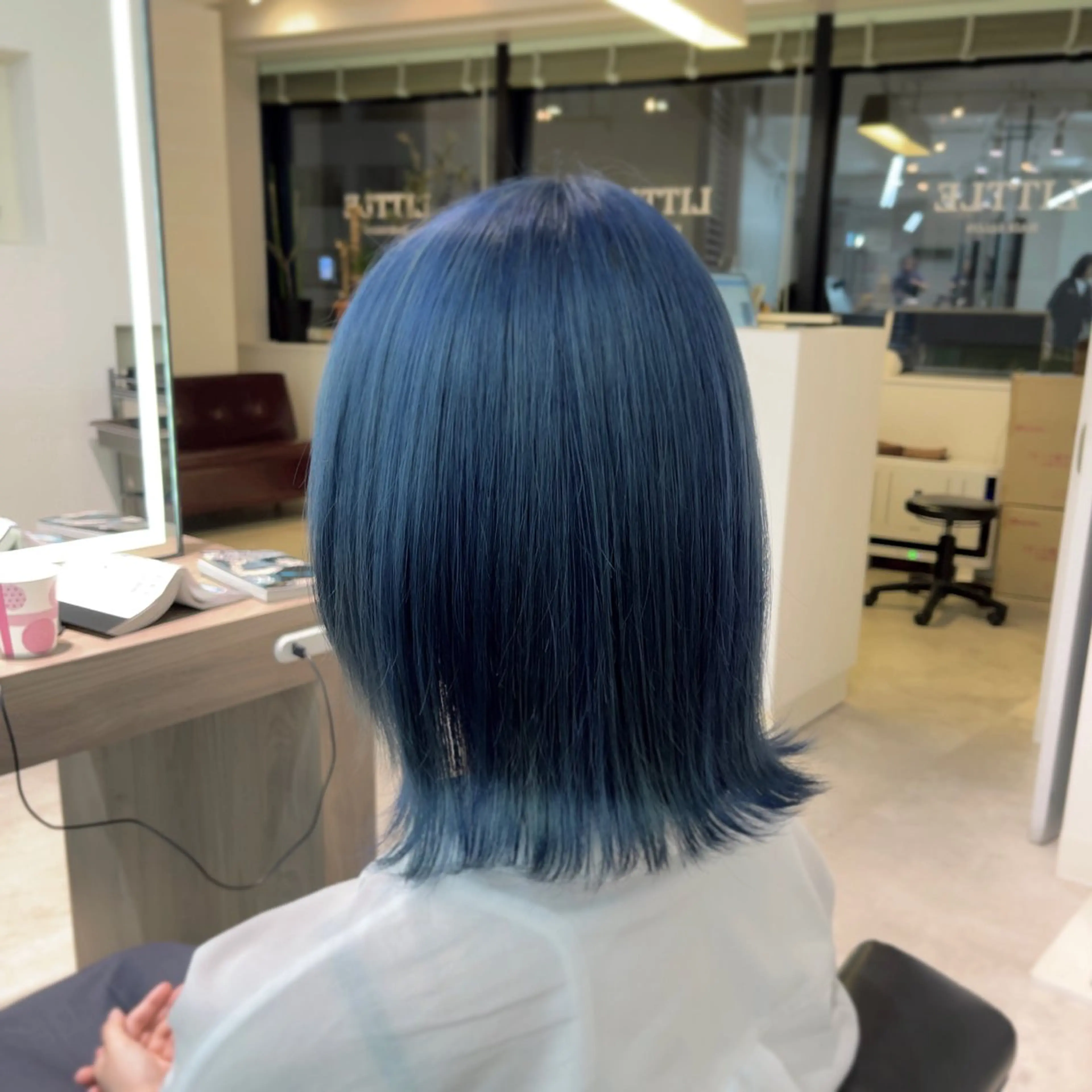 ミディアム カラー ﾚｲﾔｰ🩵透明感 ೀユイ🌙のヘアスタイル