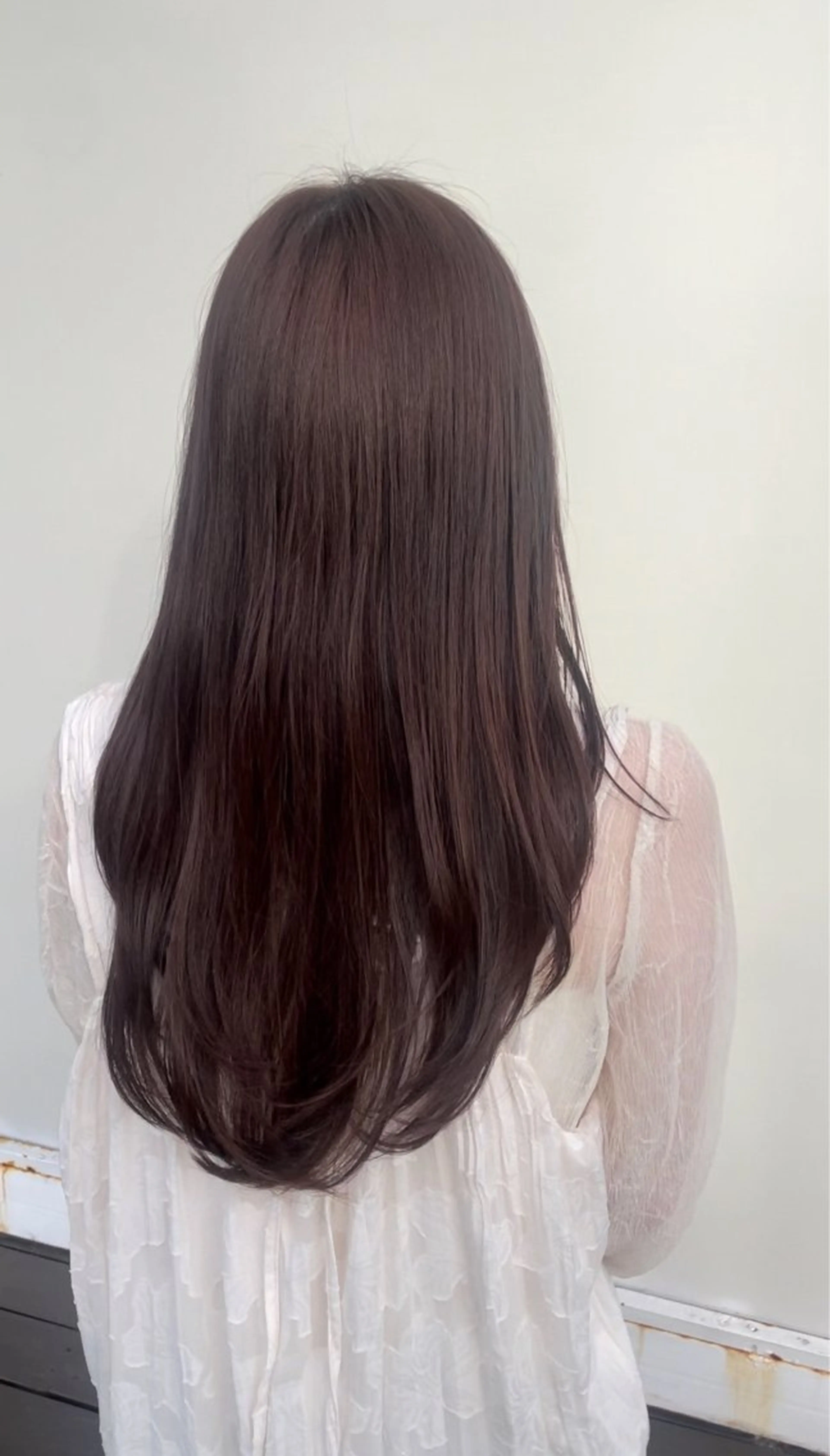 ロング カラー カット ヘアカラー トリートメント 🤎韓国ヘア ベージュ まゆか🤎のヘアスタイル