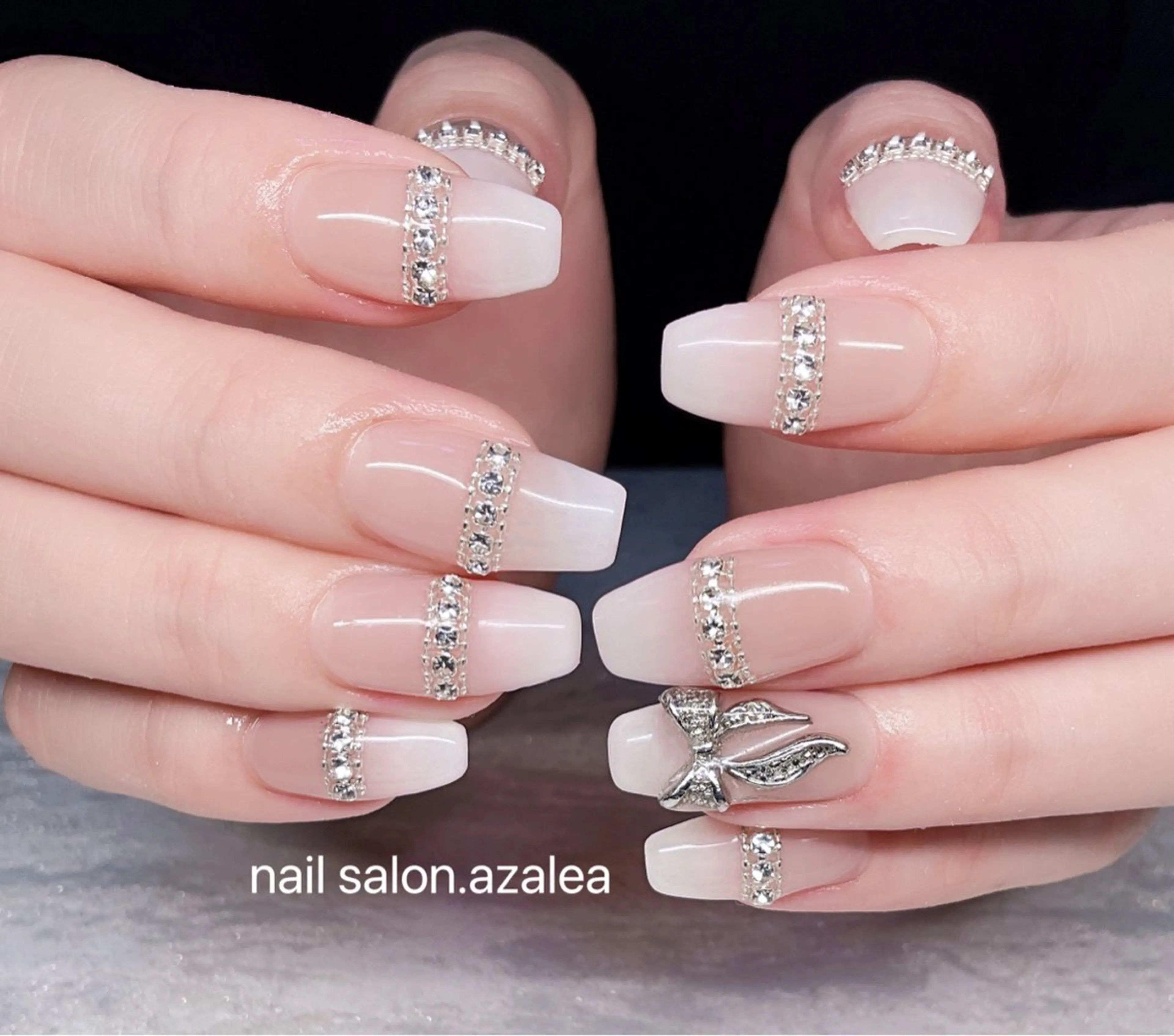 ネイル リボン ハンドネイル R inのネイルデザイン