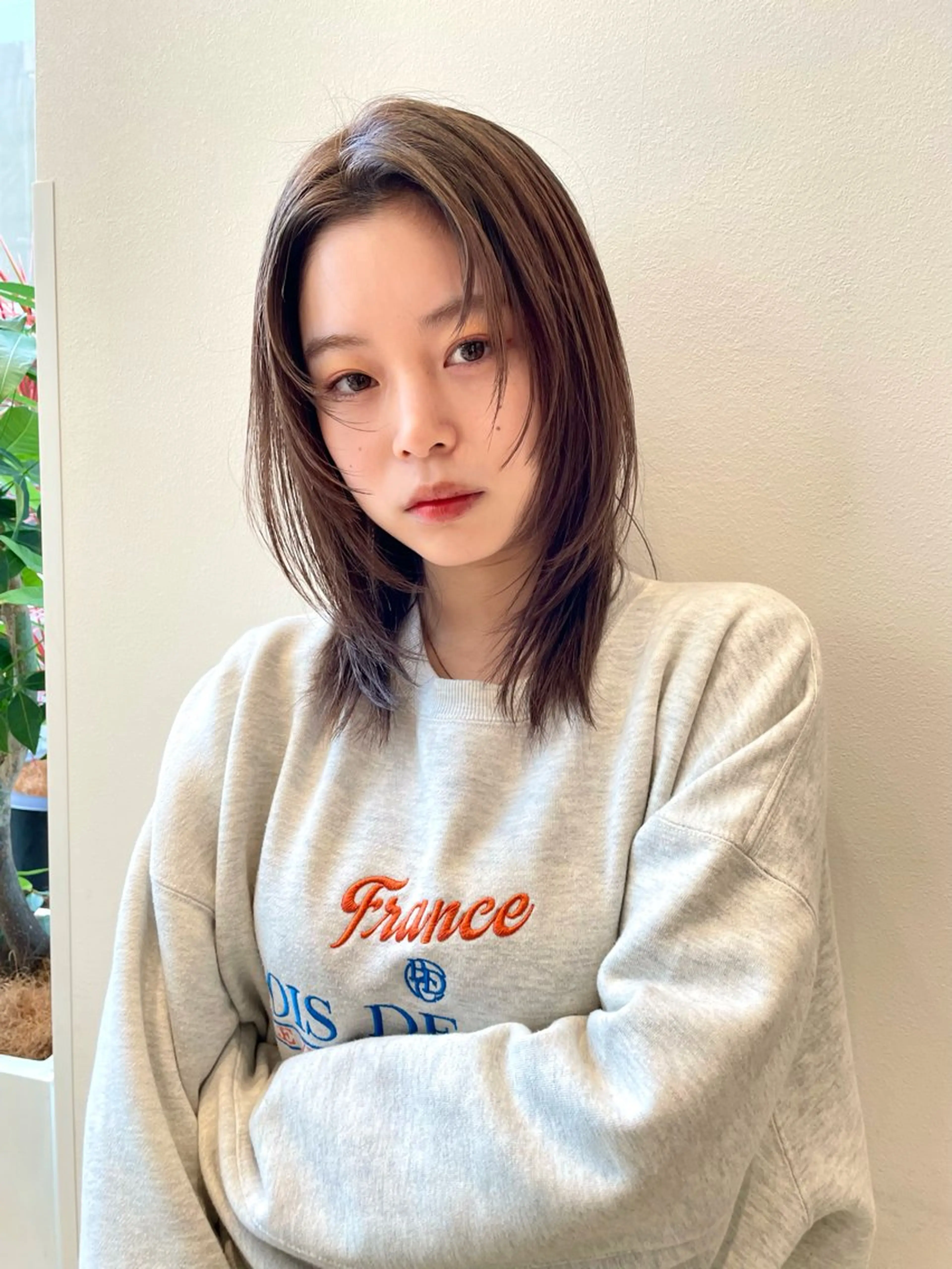 ロング カラー 顔まわりレイヤー 顔周りカット レイヤーカット BELLA/天王寺/ 似合わせ/木浦心のヘアスタイル