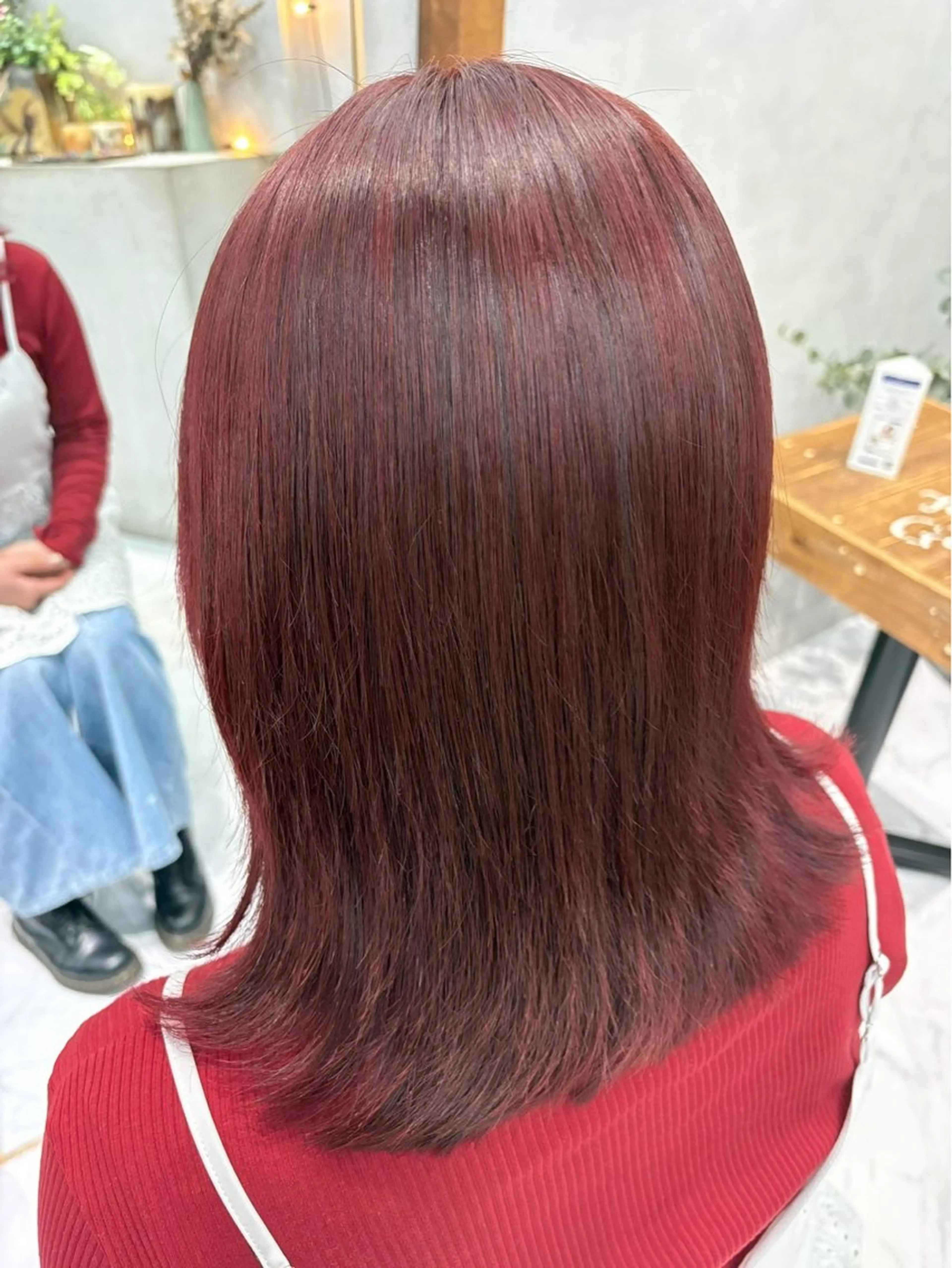 ミディアム カラー カット ヘアカラー トリートメント ハイトーン/韓国風/ 艶髪/吉祥寺のヘアスタイル